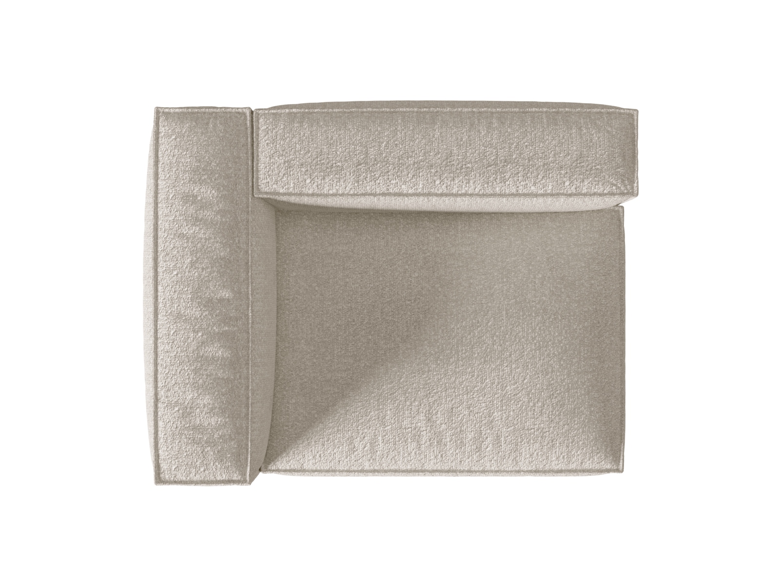 Boucle Left Modular Sofa, "Nuria", 2 Seats, 145x110x72