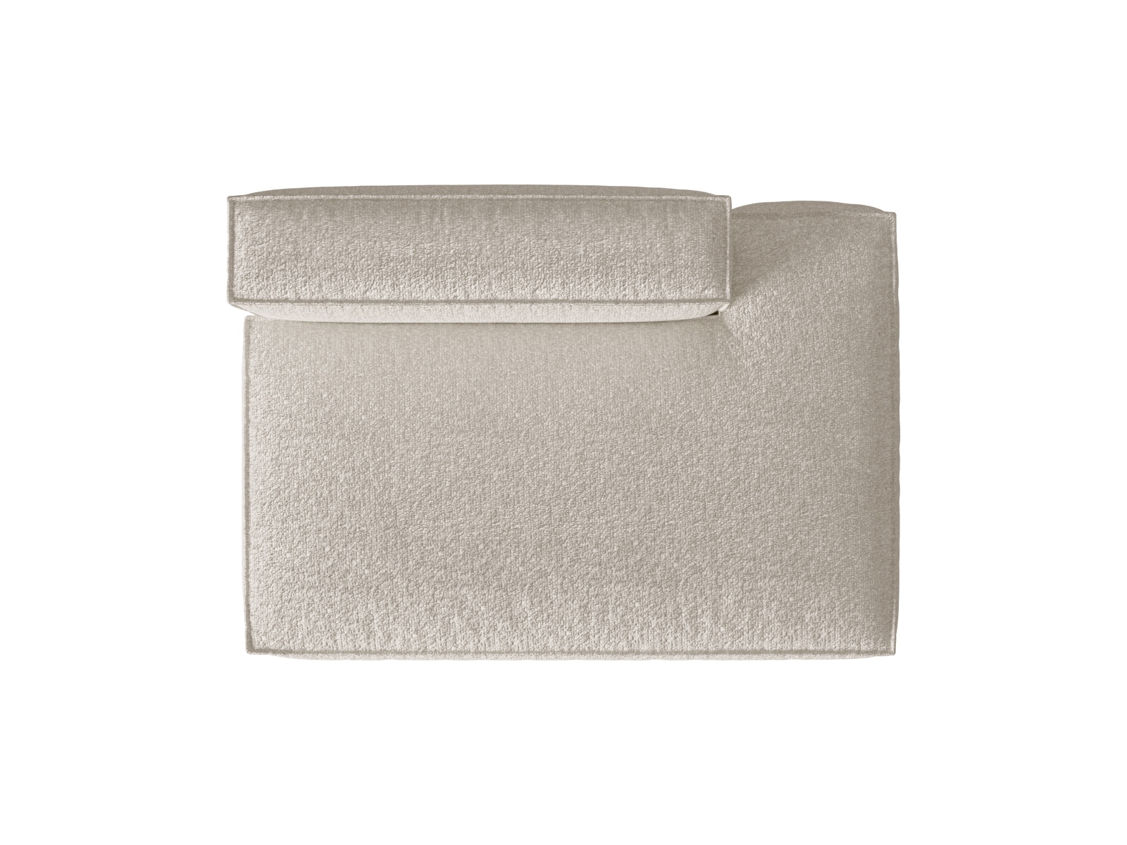 Boucle Right Modular Sofa, "Nuria", 3 Seats, 165x110x72