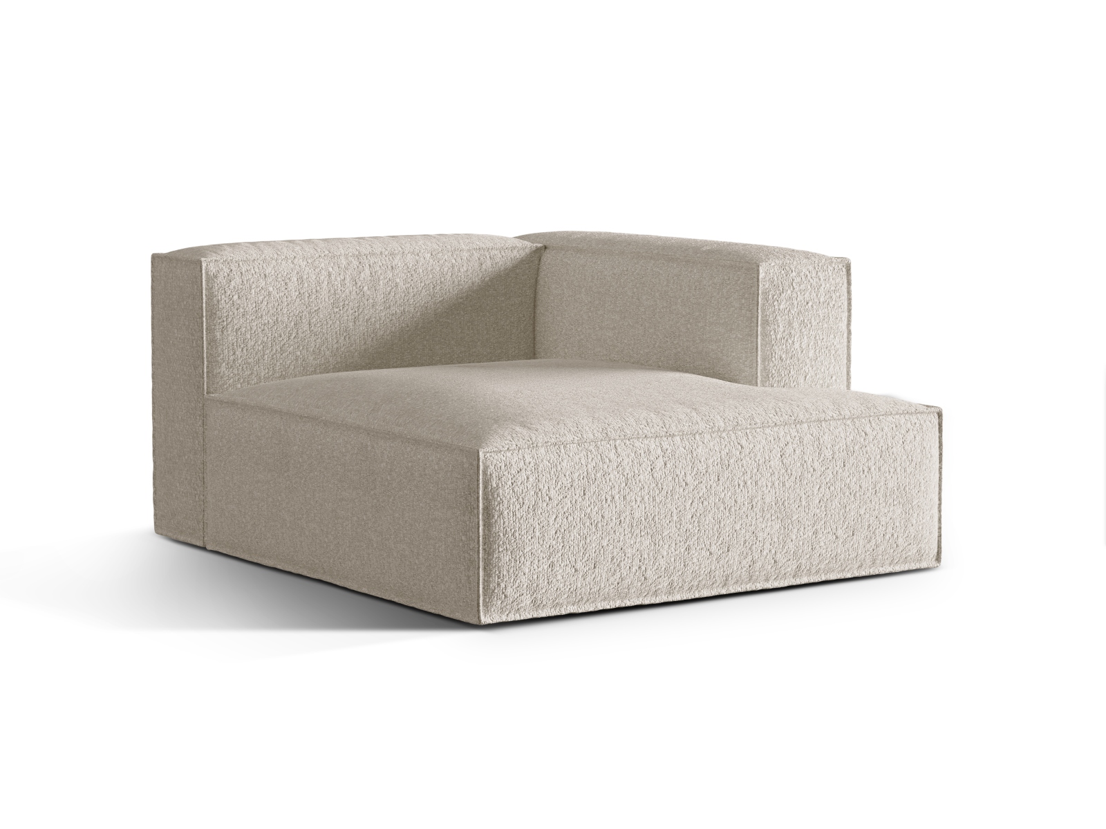 Boucle Chaise Longue Right, "Nuria", 1 Seat, 127x147x72