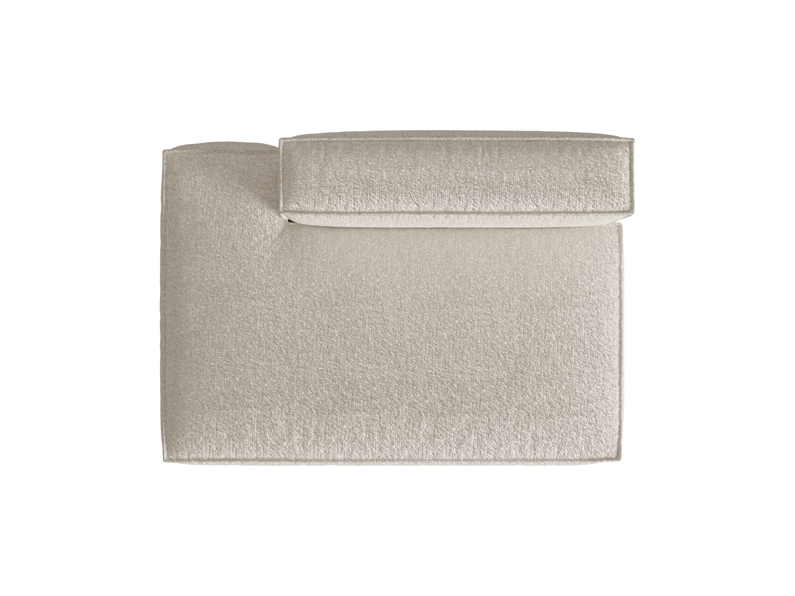 Boucle Left Modular Sofa, "Nuria", 3 Seats, 165x110x72
