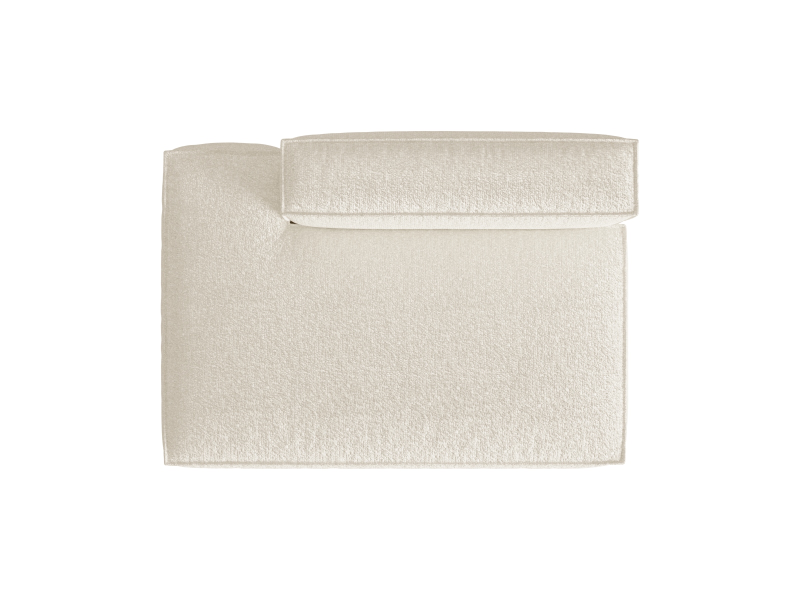 Boucle Left Modular Sofa, "Nuria", 3 Seats, 165x110x72