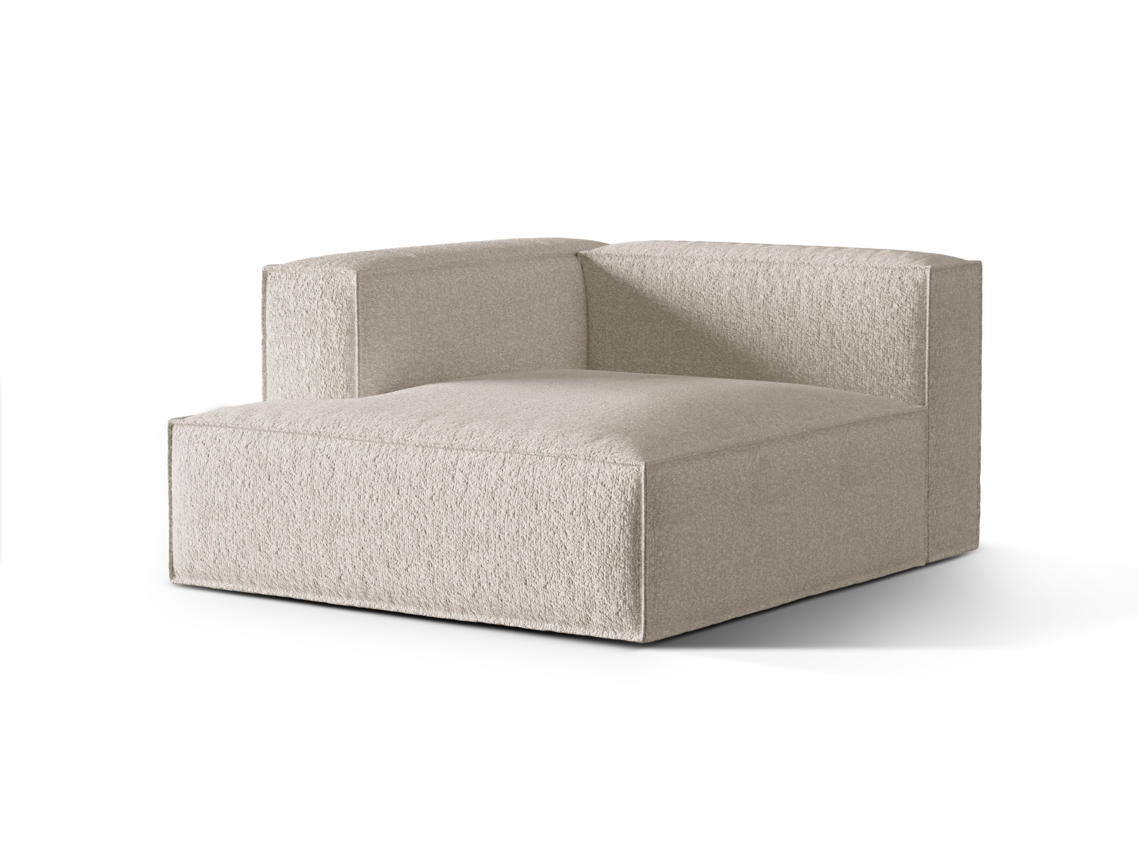 Boucle Chaise Longue Left, "Nuria", 1 Seat, 127x147x72
