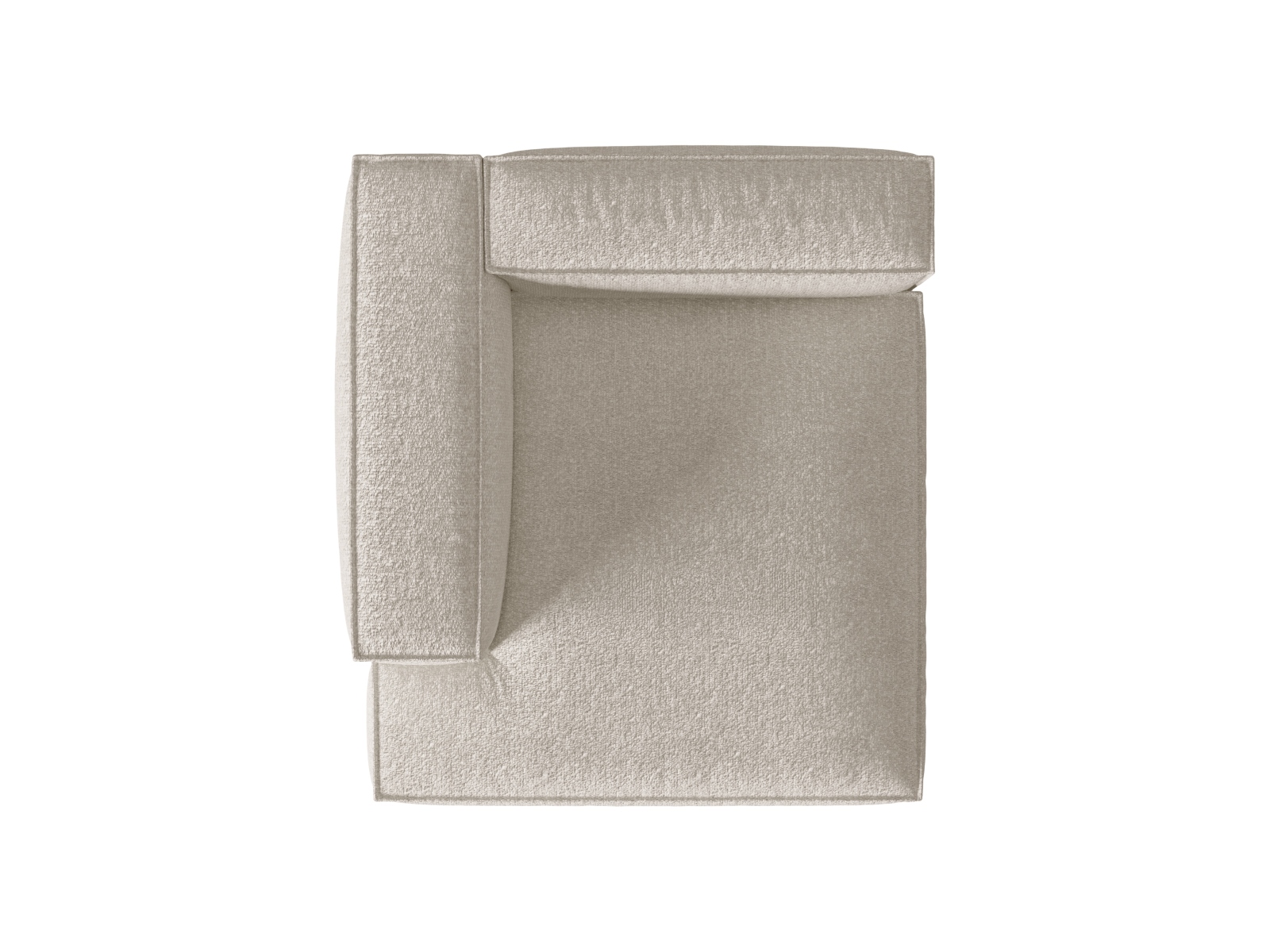 Boucle Chaise Longue Left, "Nuria", 1 Seat, 127x147x72