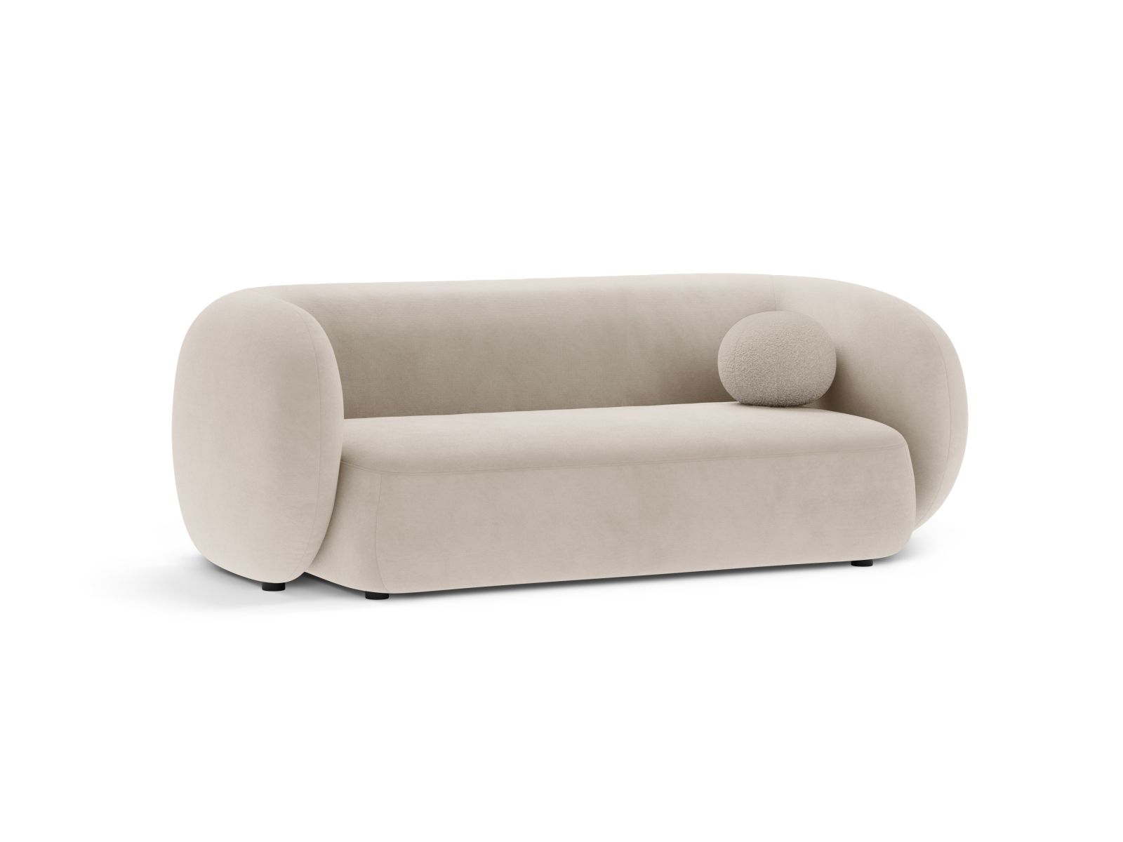 Velvet Modular Sofa, "Kate", 2 Seats, 183x99x76