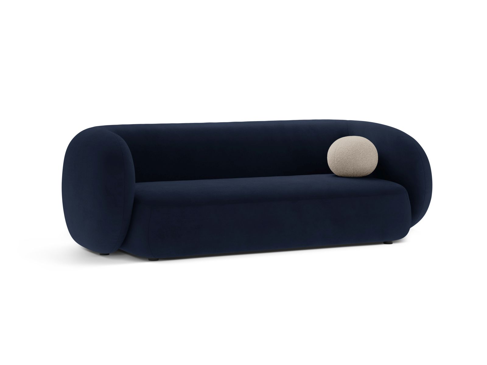 Velvet Modular Sofa, "Kate", 3 Seats, 213x99x76