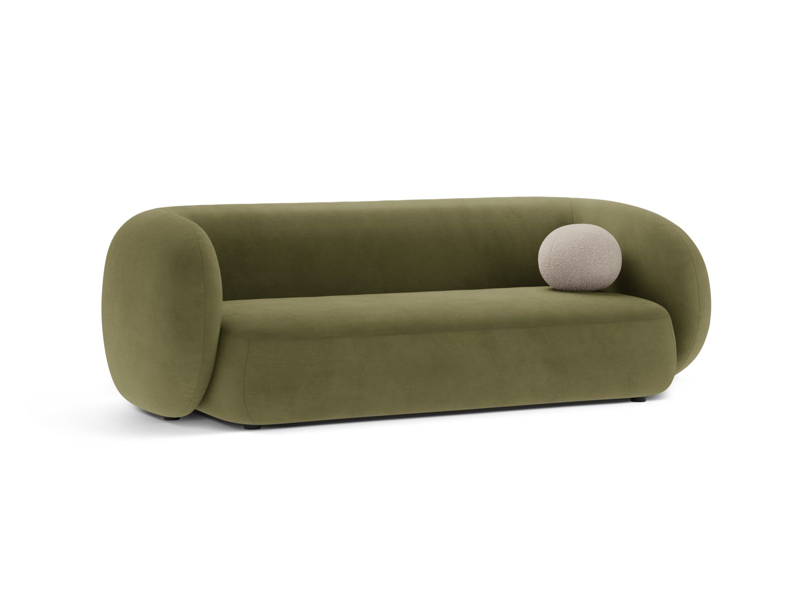 Velvet Modular Sofa, "Kate", 3 Seats, 213x99x76
