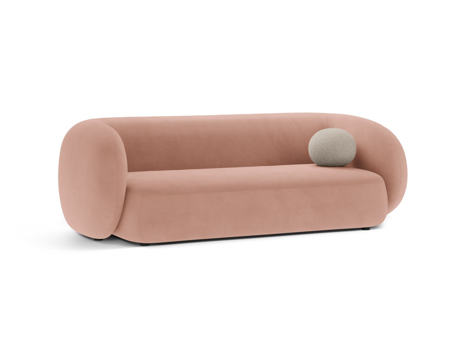 Velvet Modular Sofa, "Kate", 3 Seats, 213x99x76
