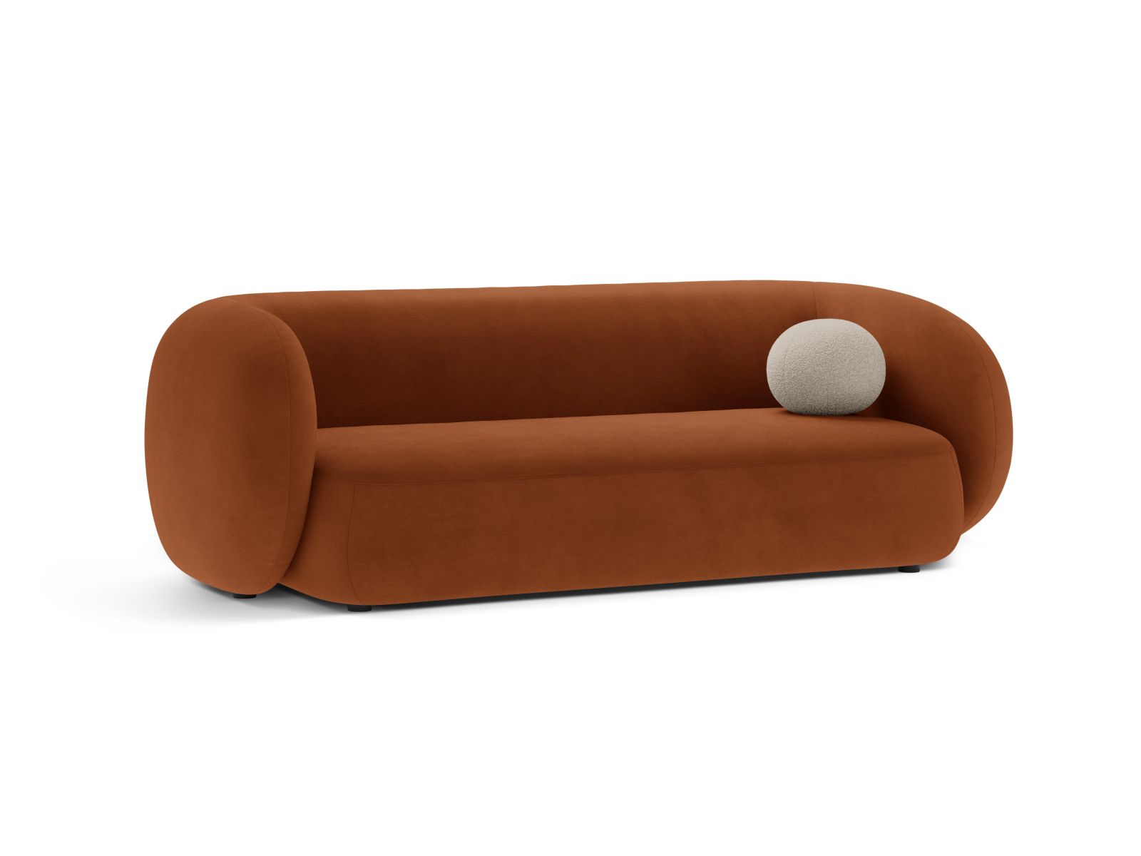 Velvet Modular Sofa, "Kate", 3 Seats, 213x99x76