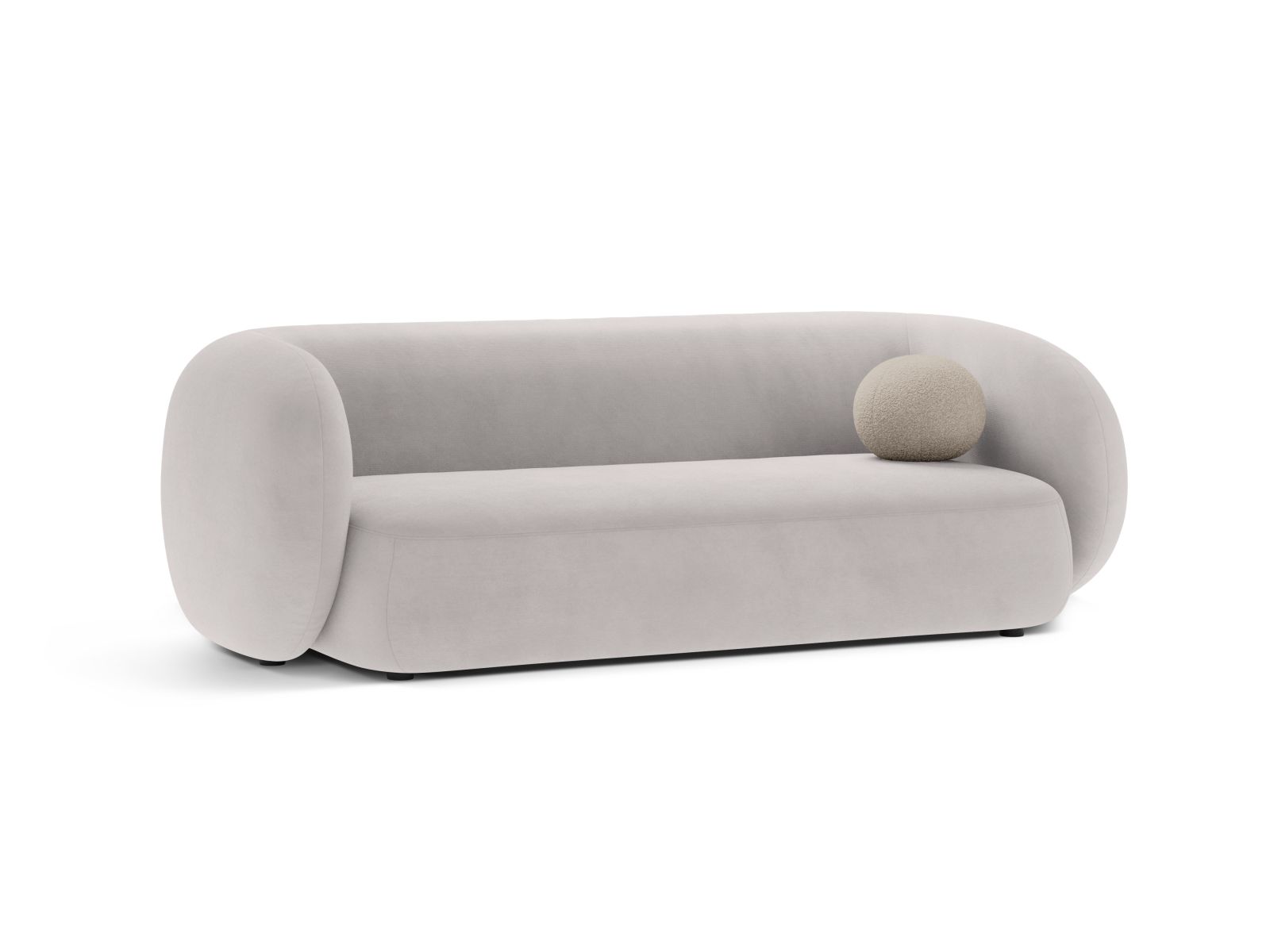 Velvet Modular Sofa, "Kate", 3 Seats, 213x99x76