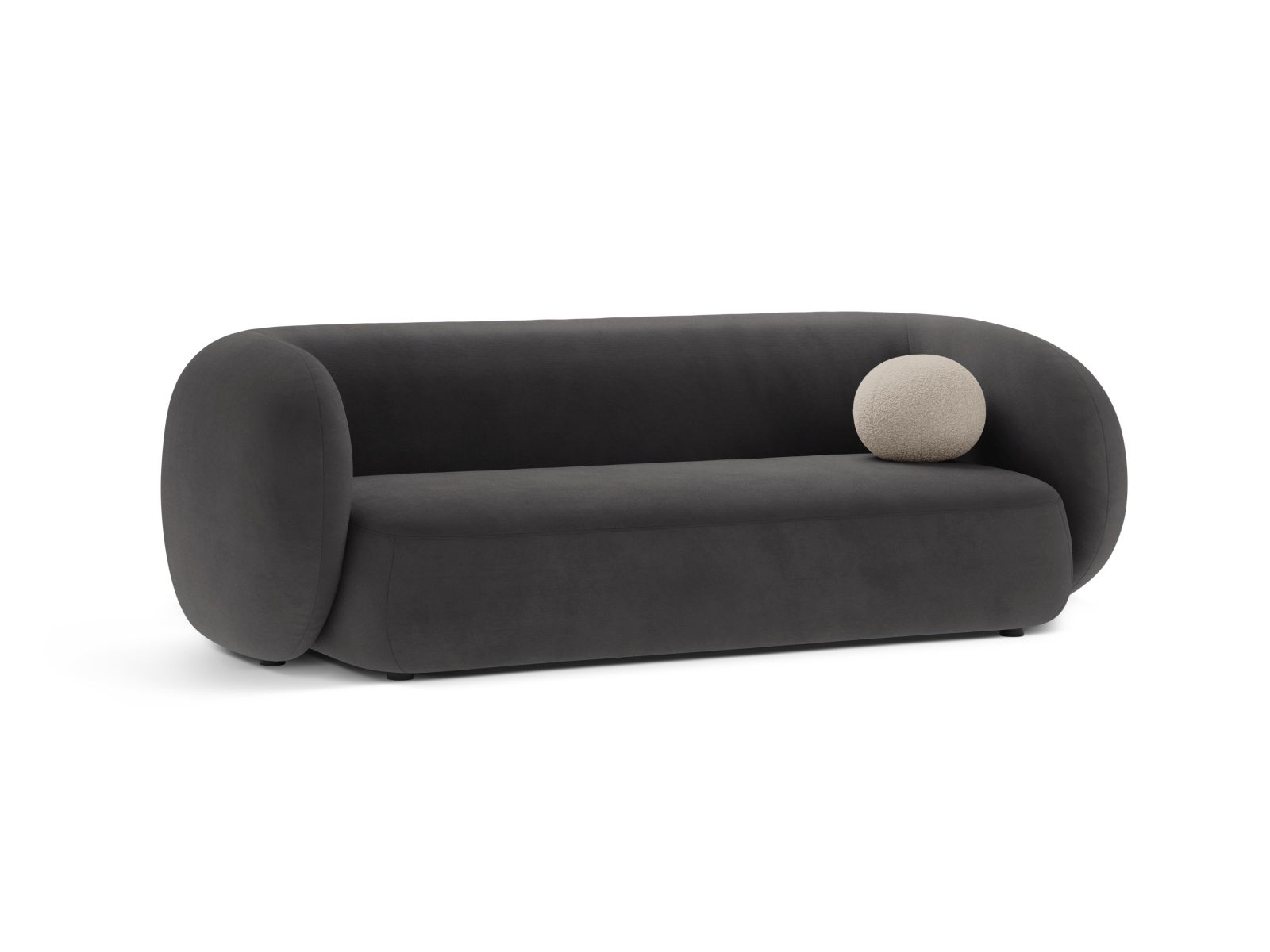 Velvet Modular Sofa, "Kate", 3 Seats, 213x99x76