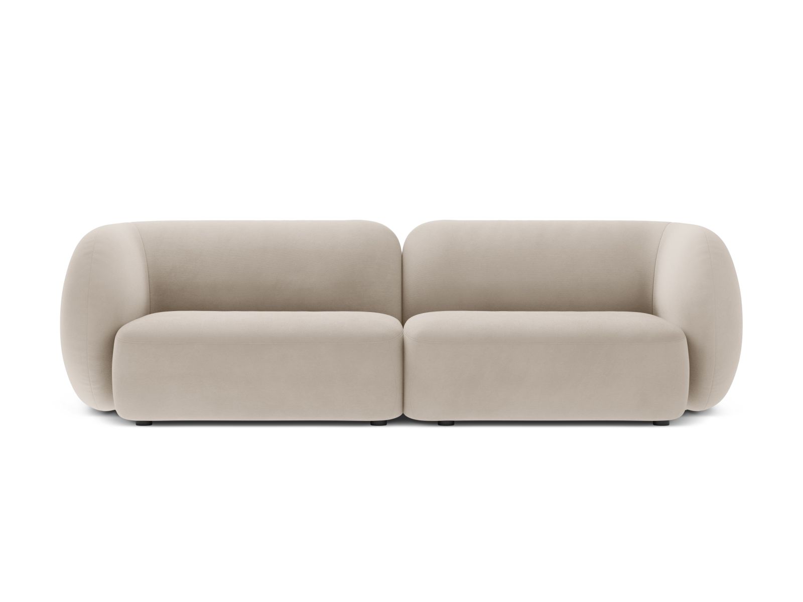 Velvet Modular Sofa, "Kate", 4 Seats, 243x99x76