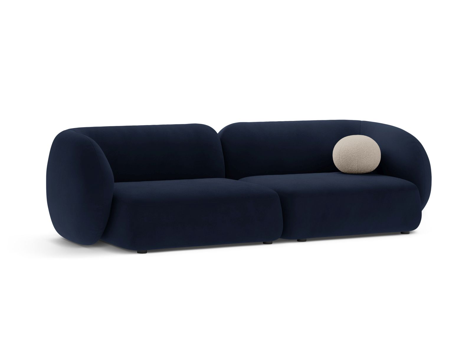 Velvet Modular Sofa, "Kate", 4 Seats, 243x99x76