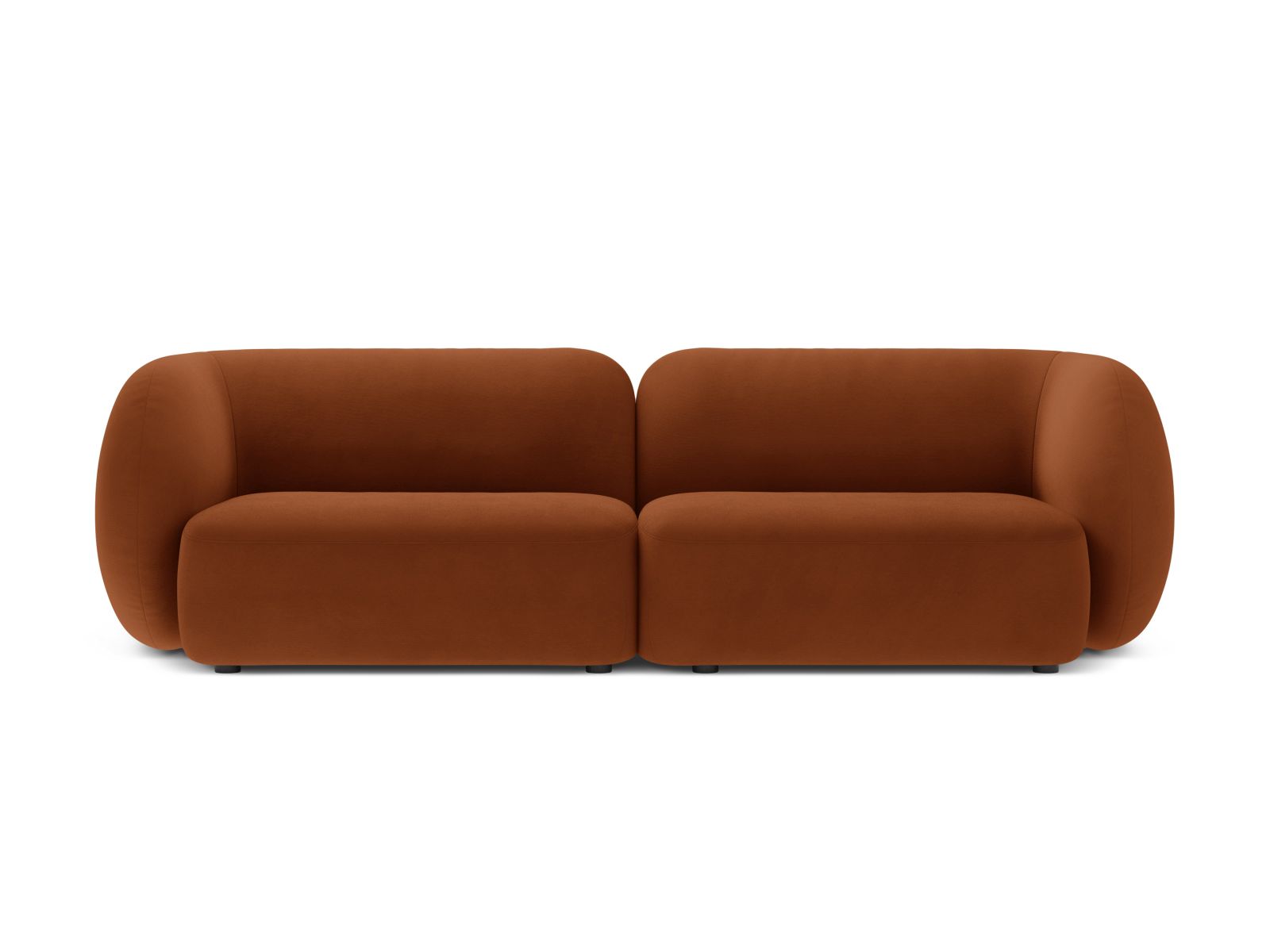Velvet Modular Sofa, "Kate", 4 Seats, 243x99x76