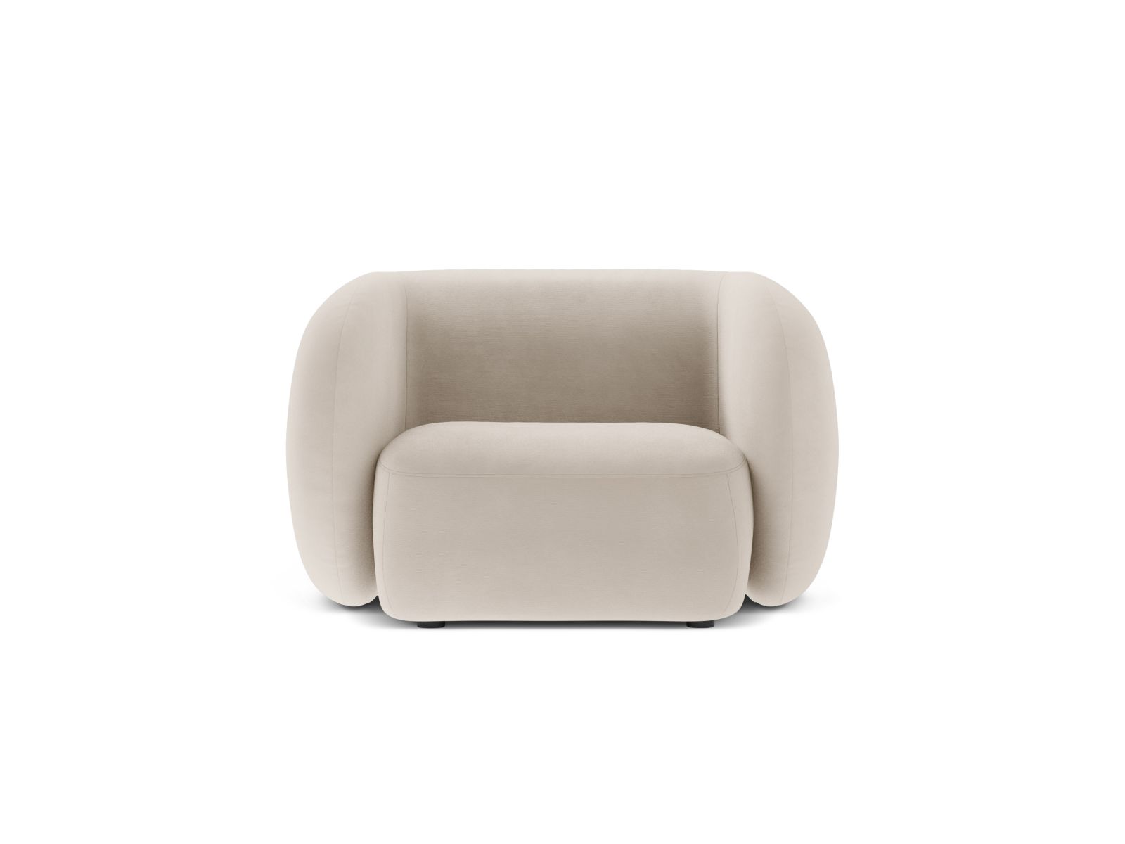 Velvet Armchair, "Kate", 1 Seat, 108x89x76