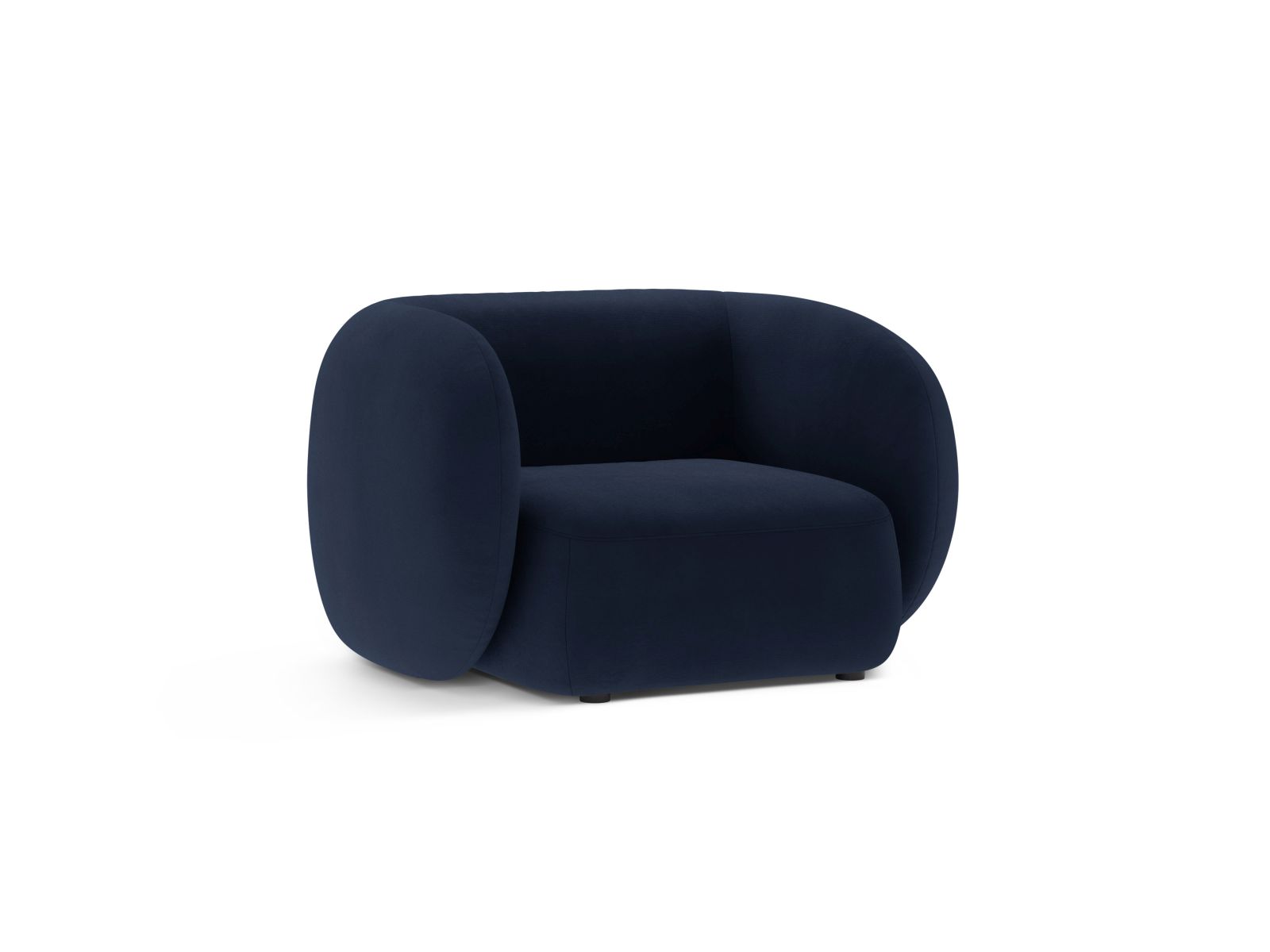Velvet Armchair, "Kate", 1 Seat, 108x89x76