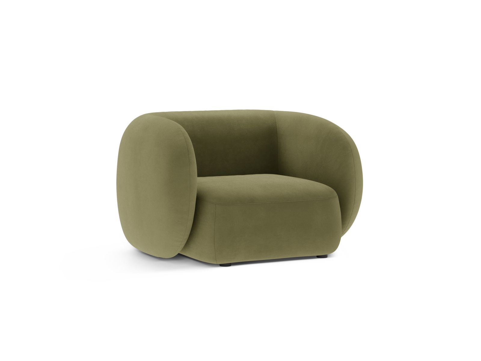 Velvet Armchair, "Kate", 1 Seat, 108x89x76