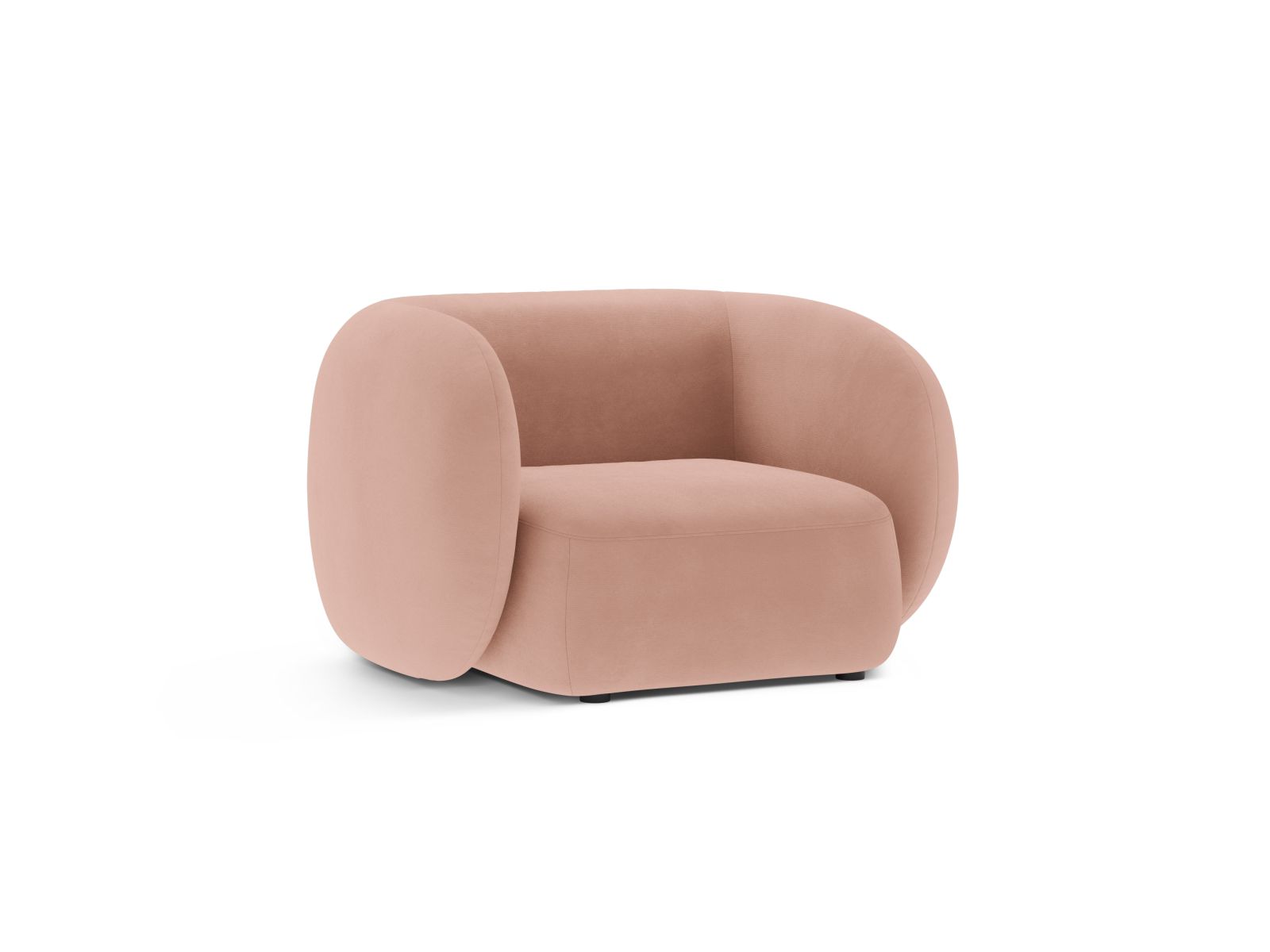 Velvet Armchair, "Kate", 1 Seat, 108x89x76