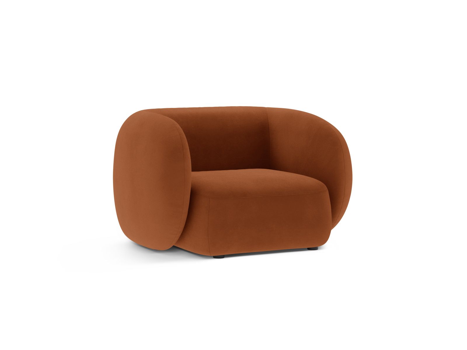 Velvet Armchair, "Kate", 1 Seat, 108x89x76