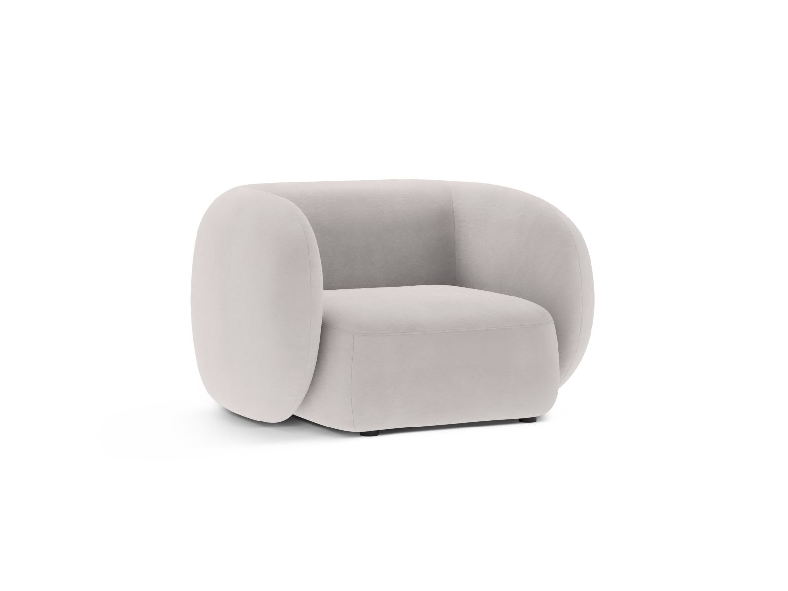 Velvet Armchair, "Kate", 1 Seat, 108x89x76