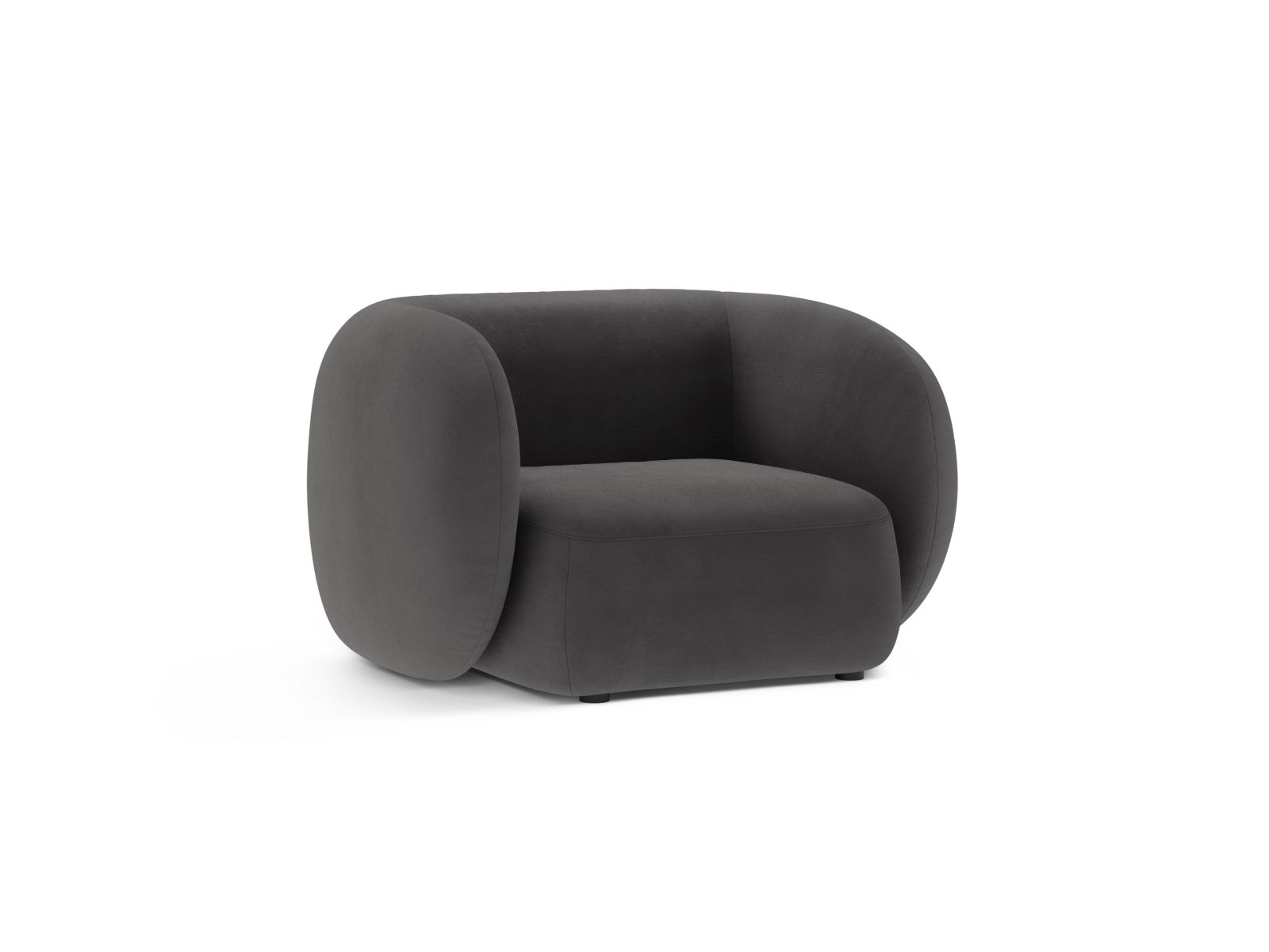 Velvet Armchair, "Kate", 1 Seat, 108x89x76