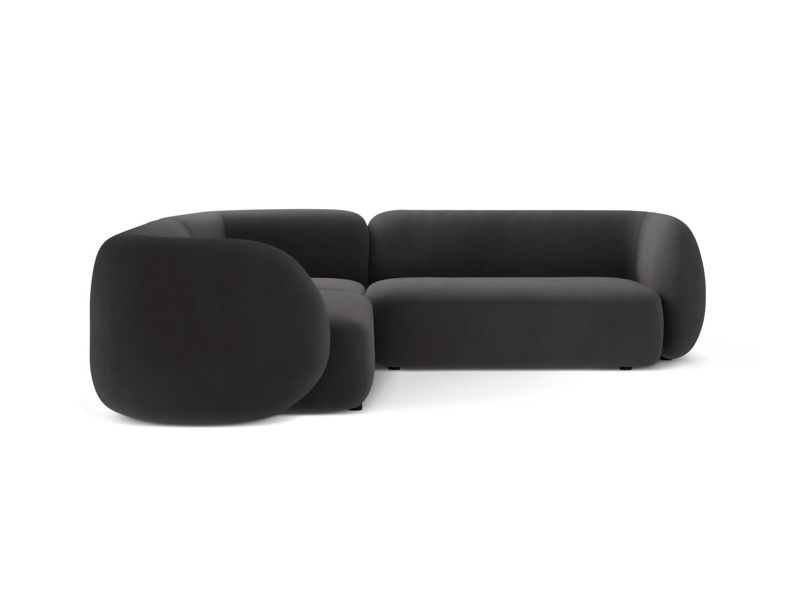 Velvet Symmetrical Modular Corner Sofa, "Kate", 5 Seats, 252x252x76