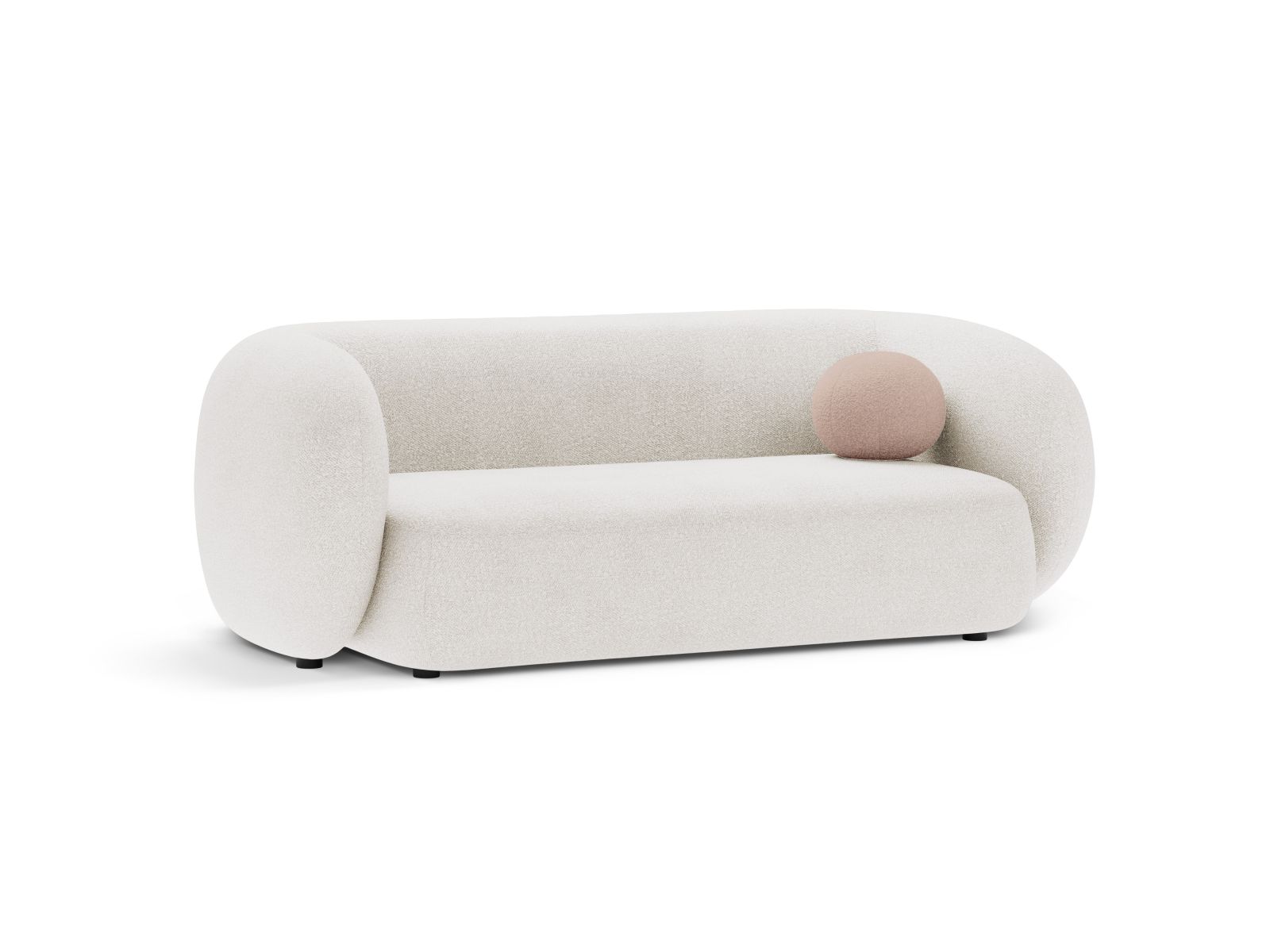 Boucle Modular Sofa, "Kate", 2 Seats, 183x99x76