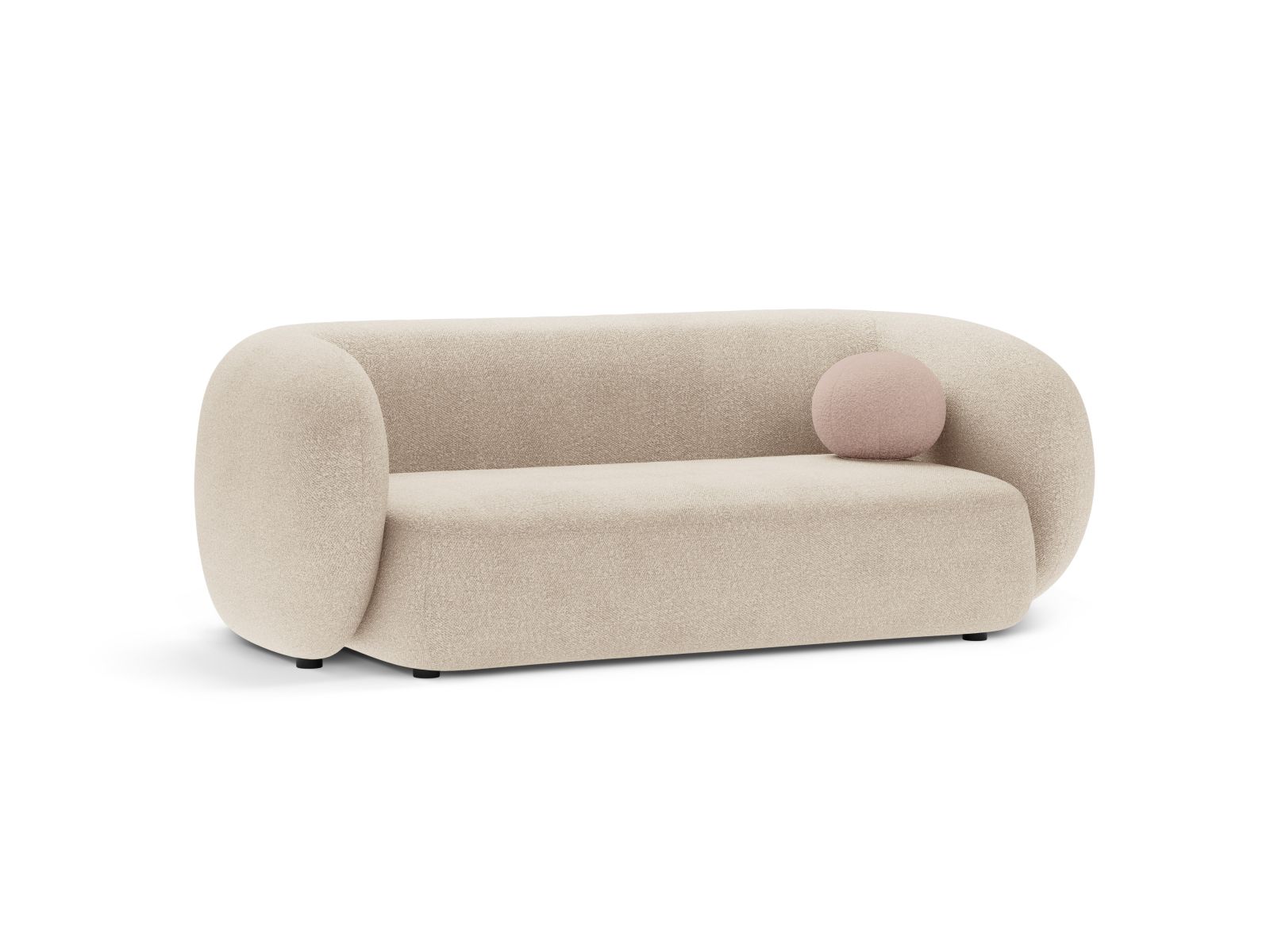 Boucle Modular Sofa, "Kate", 2 Seats, 183x99x76