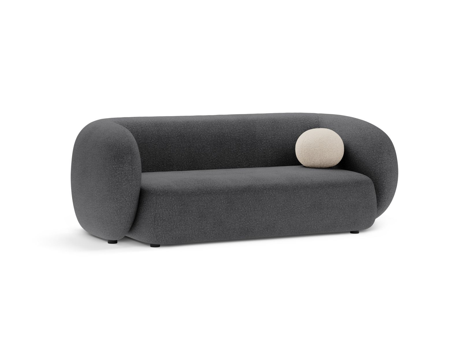 Boucle Modular Sofa, "Kate", 2 Seats, 183x99x76