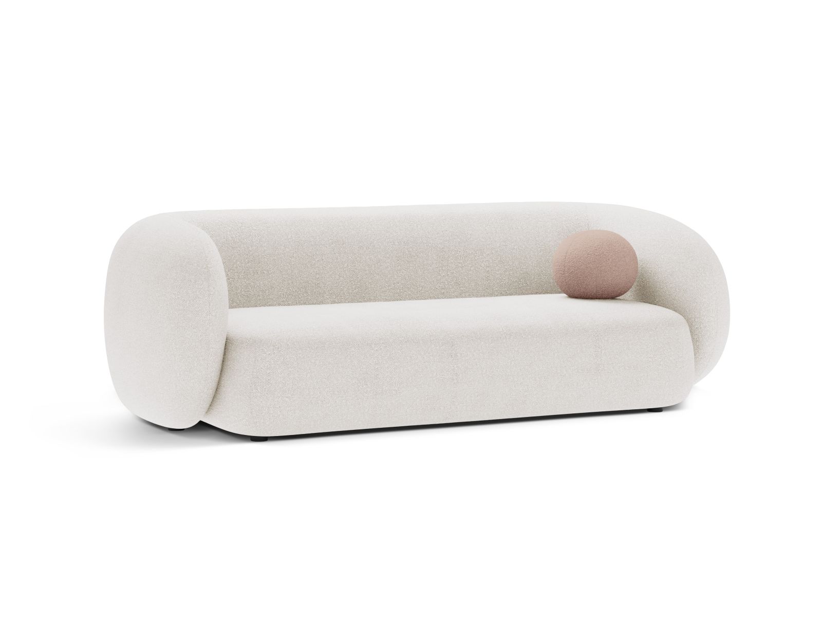 Boucle Modular Sofa, "Kate", 3 Seats, 213x99x76