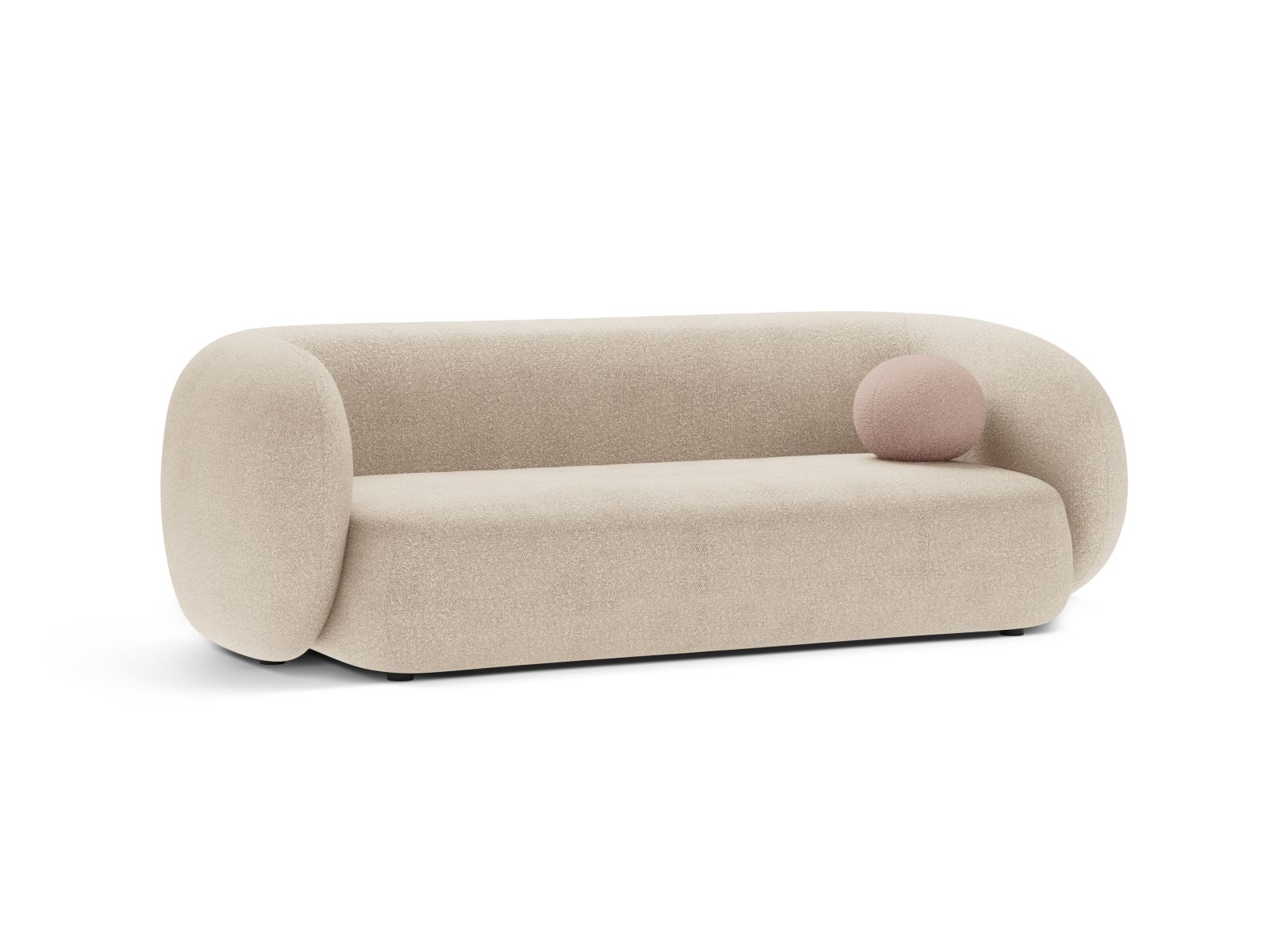 Boucle Modular Sofa, "Kate", 3 Seats, 213x99x76