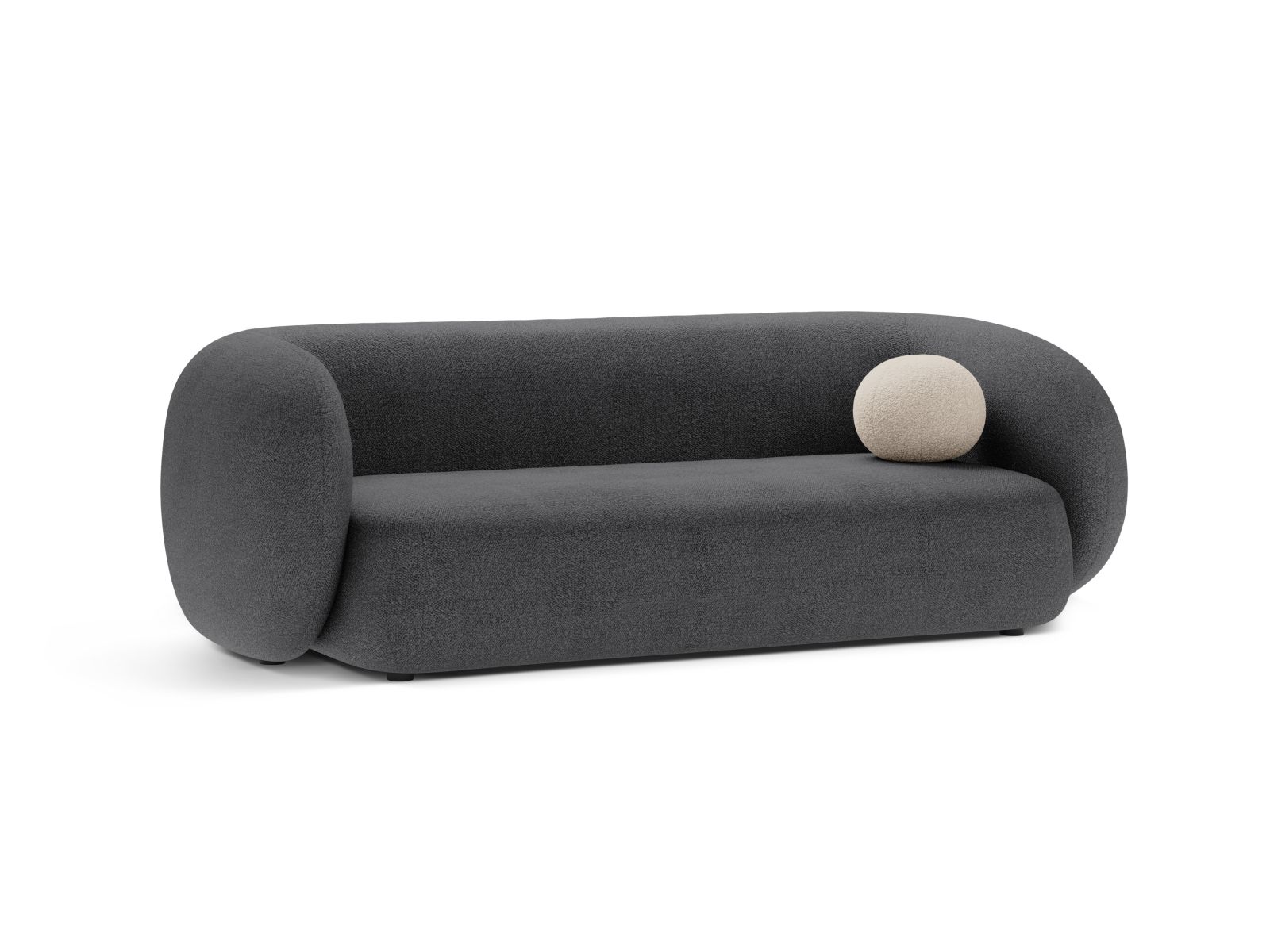 Boucle Modular Sofa, "Kate", 3 Seats, 213x99x76