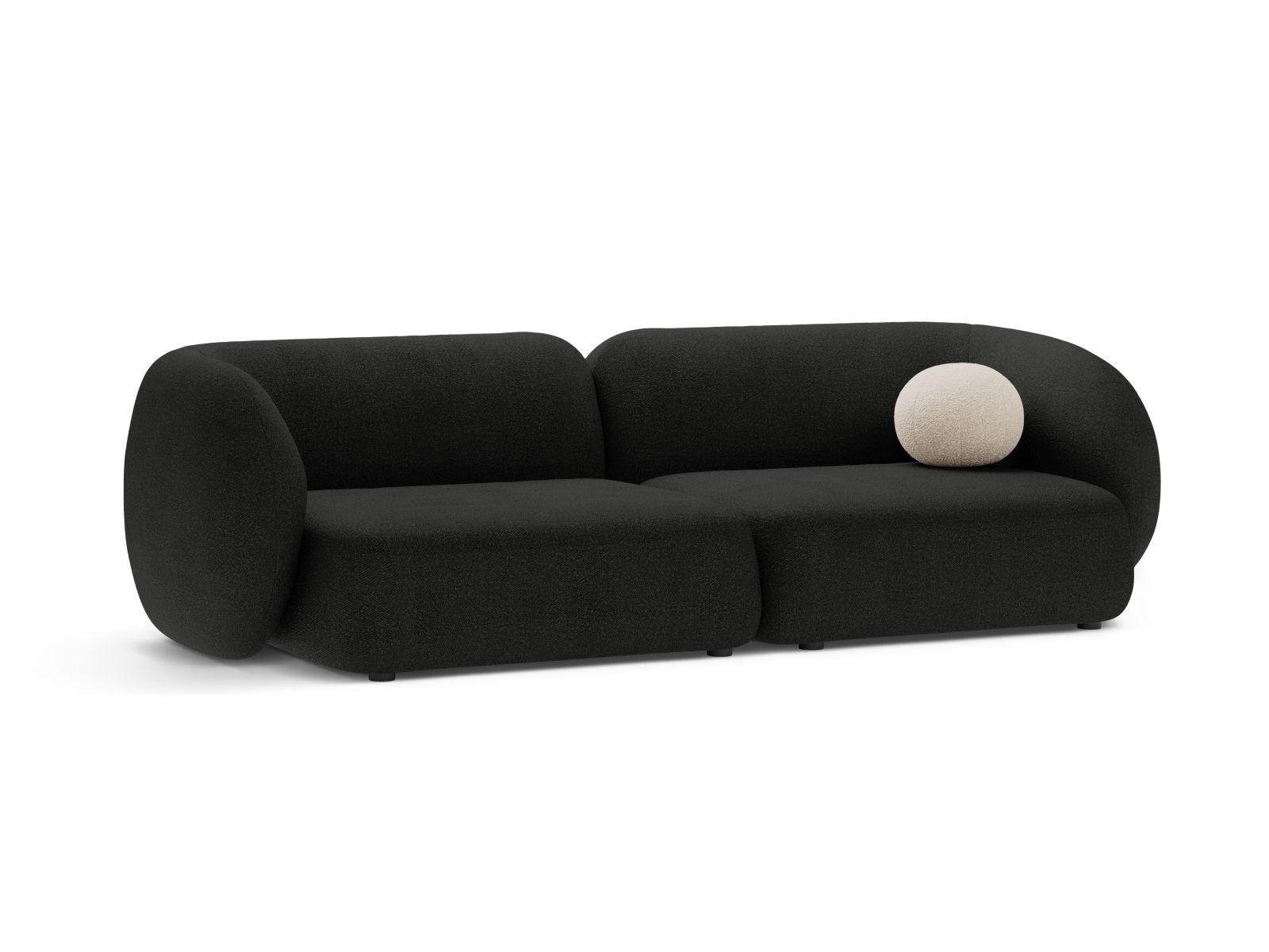 Boucle Modular Sofa, "Kate", 4 Seats, 243x99x76