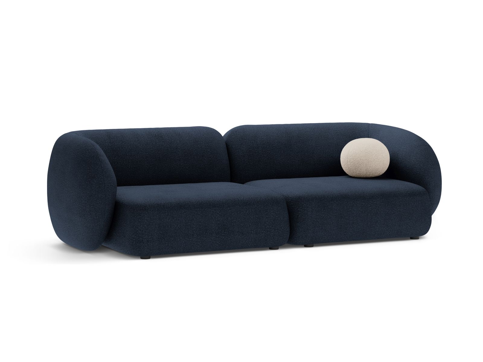 Boucle Modular Sofa, "Kate", 4 Seats, 243x99x76