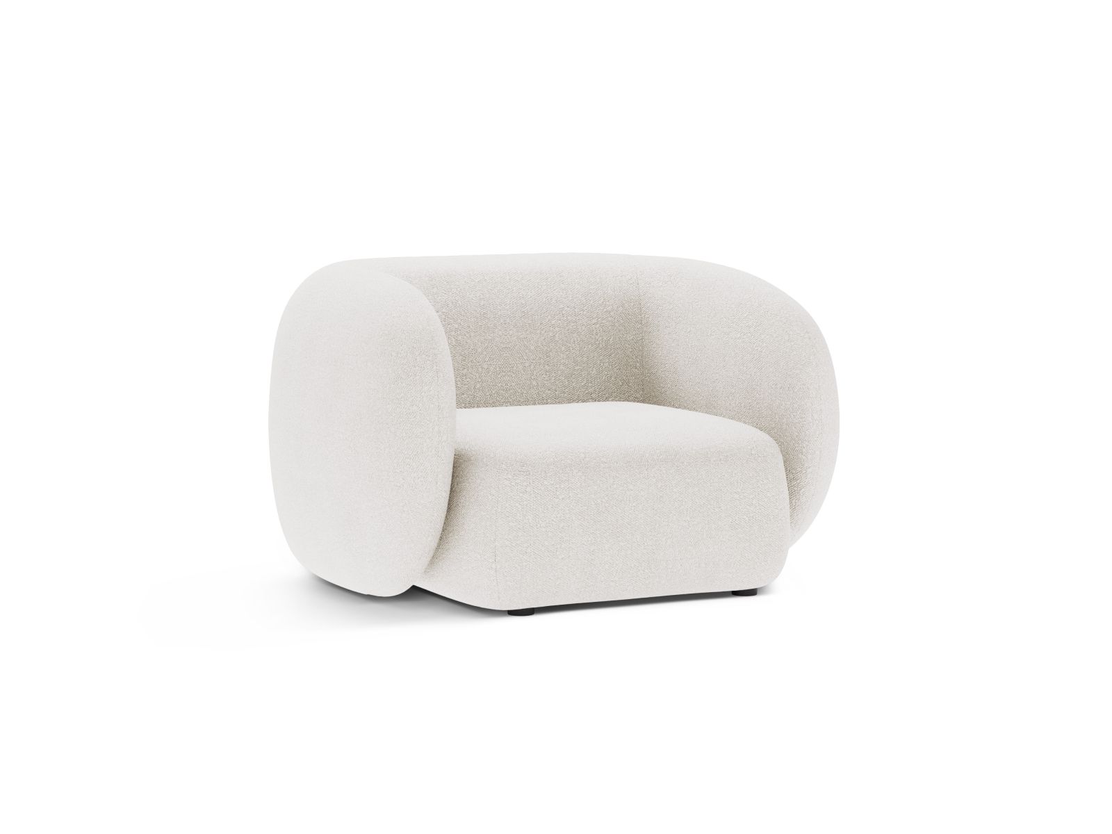 Boucle Armchair, "Kate", 1 Seat, 108x89x76