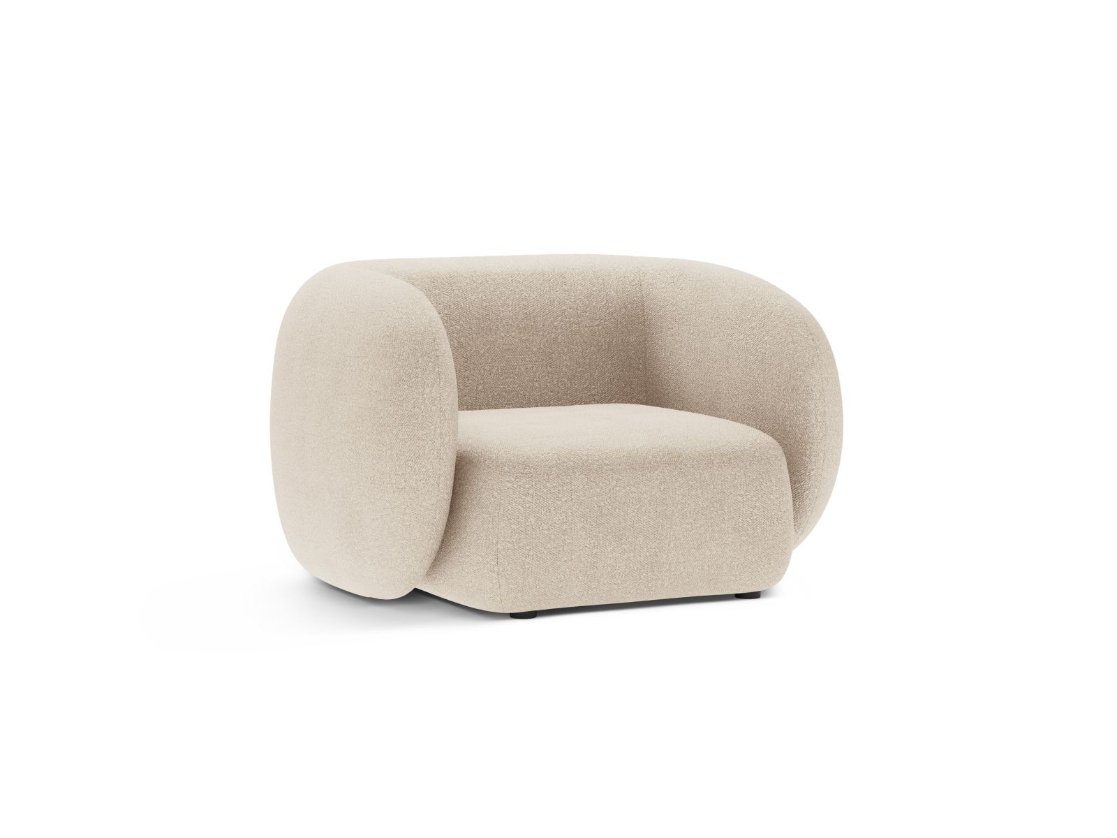 Boucle Armchair, "Kate", 1 Seat, 108x89x76