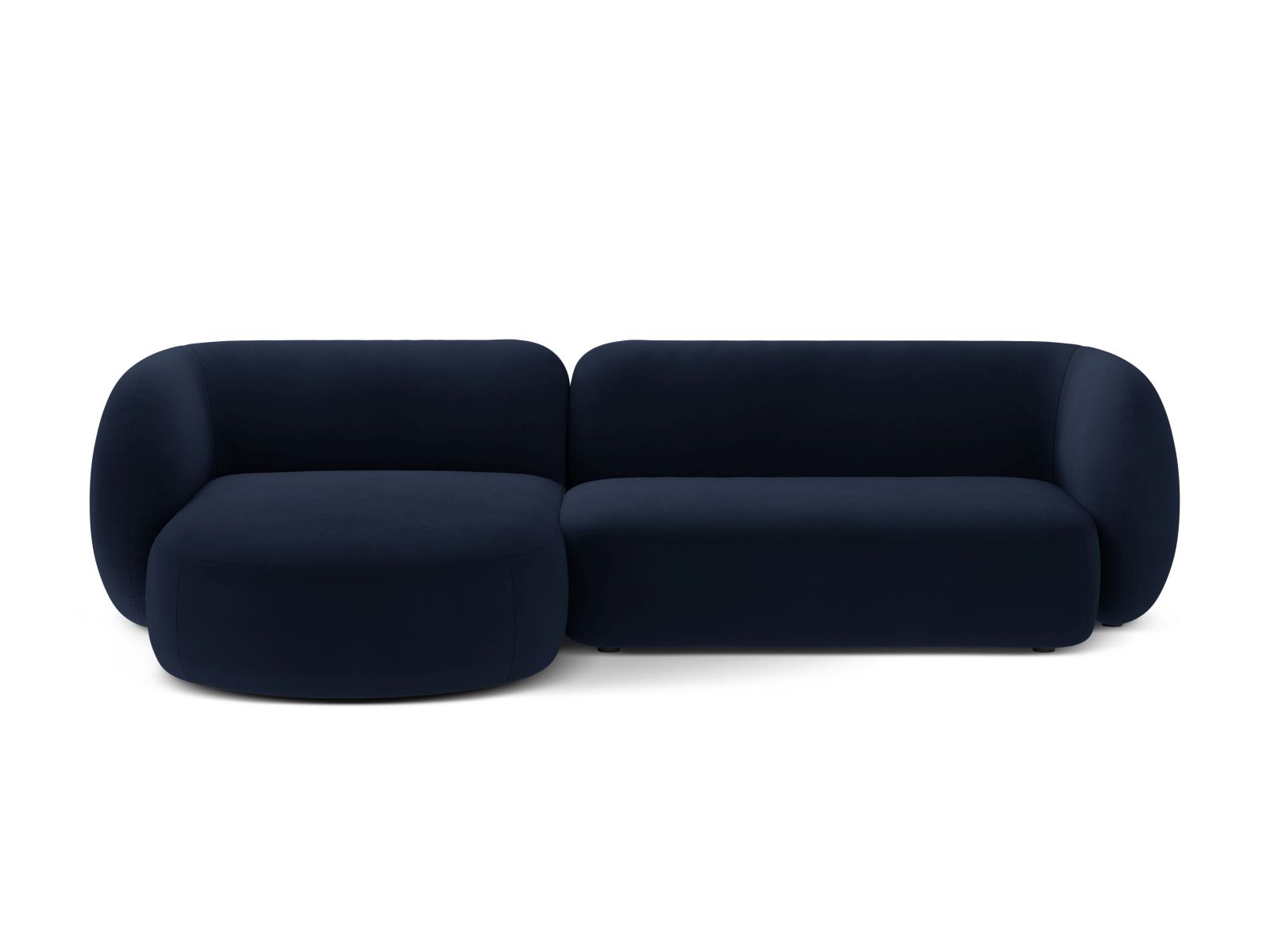 Velvet Modular Left Corner Sofa, "Kate", 3 Seats, 285x176x76