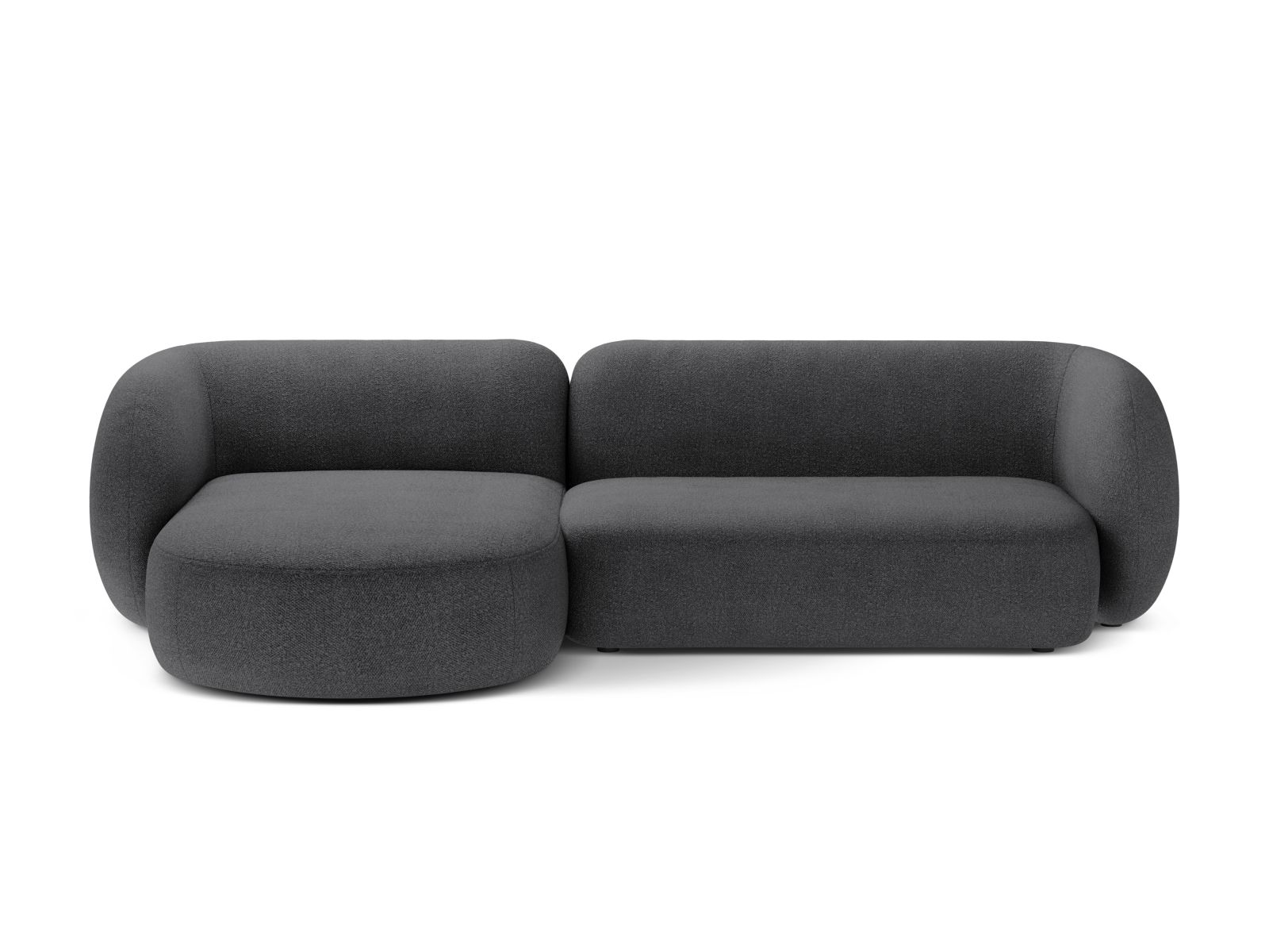 Boucle Modular Left Corner Sofa, "Kate", 3 Seats, 285x176x76