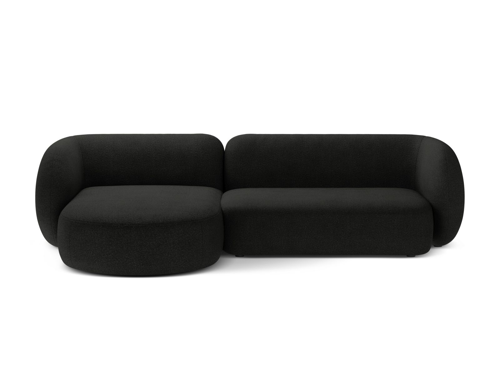 Boucle Modular Left Corner Sofa, "Kate", 3 Seats, 285x176x76