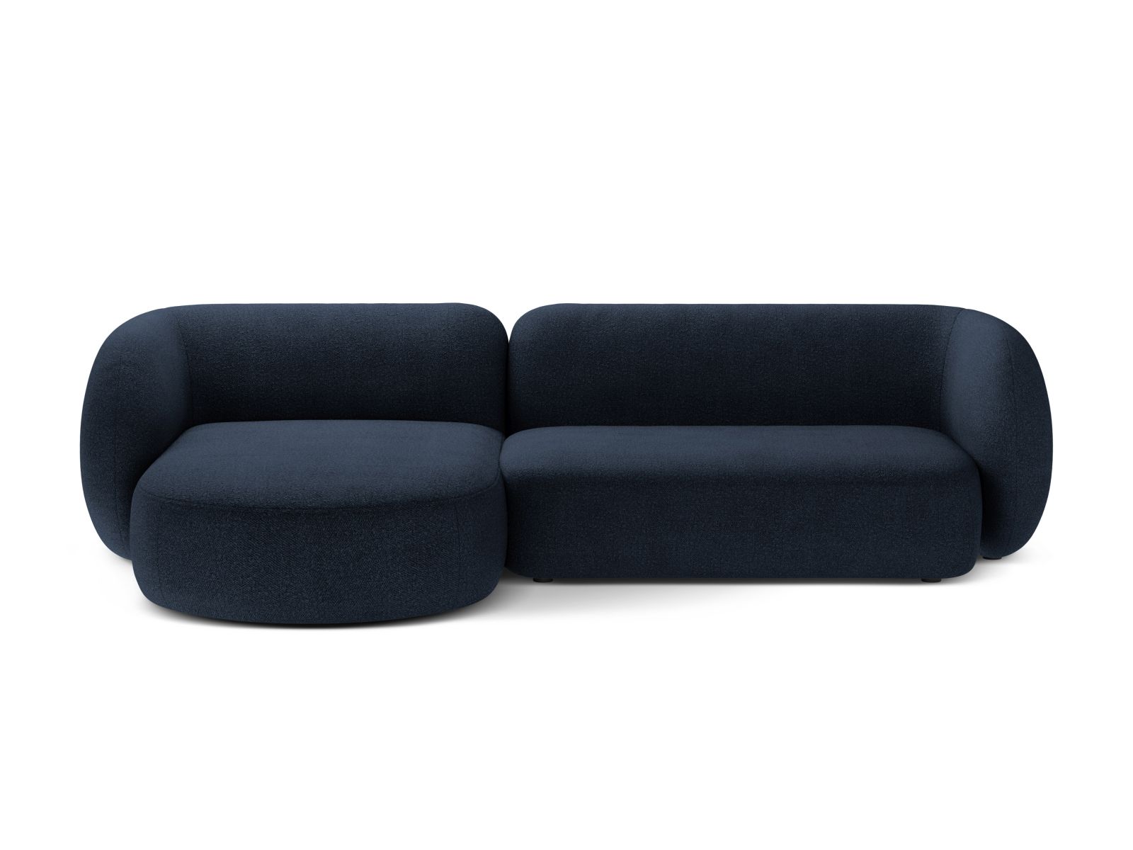 Boucle Modular Left Corner Sofa, "Kate", 3 Seats, 285x176x76
