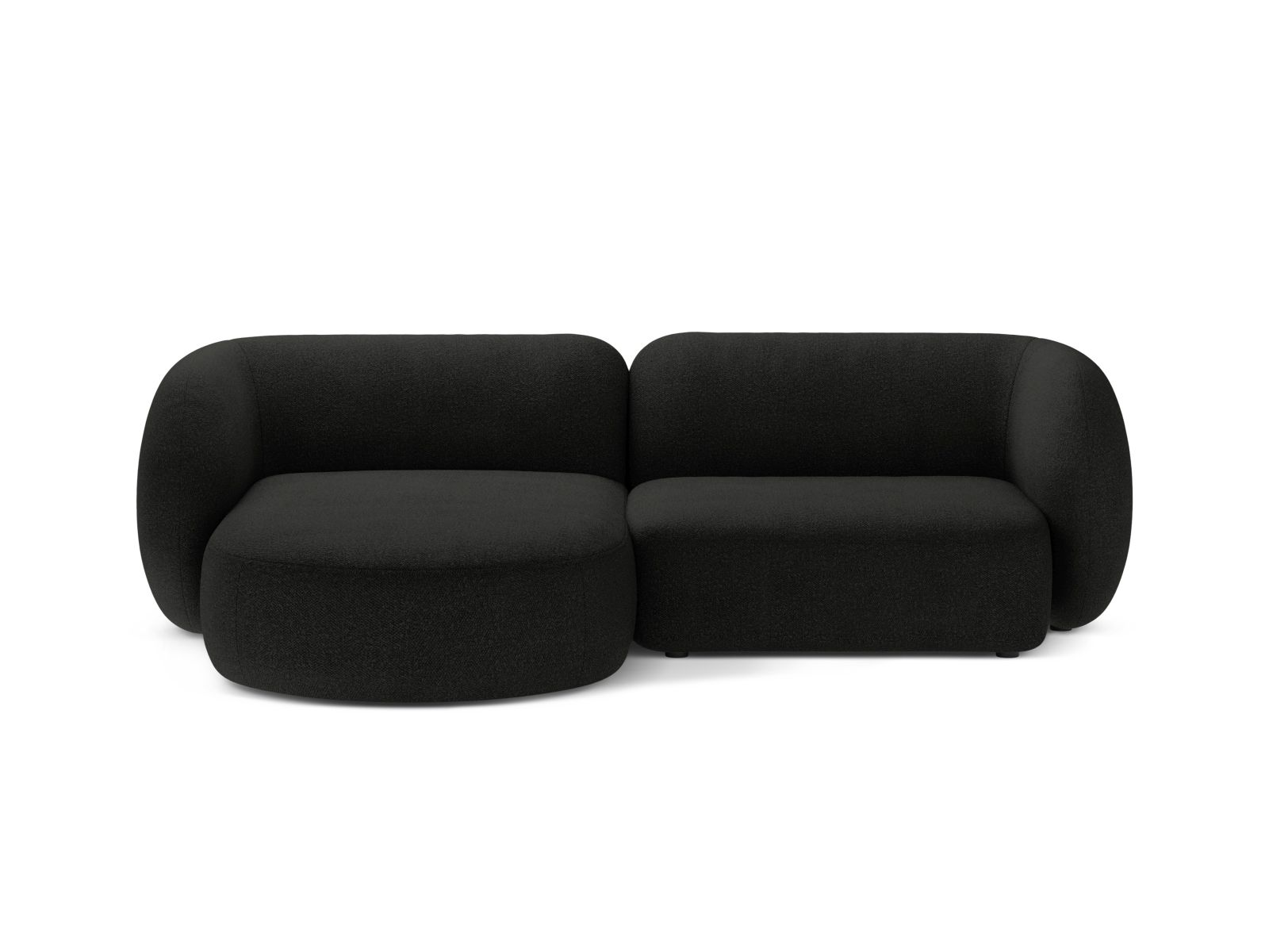 Boucle Modular Left Corner Sofa, "Kate", 2 Seats, 255x176x76