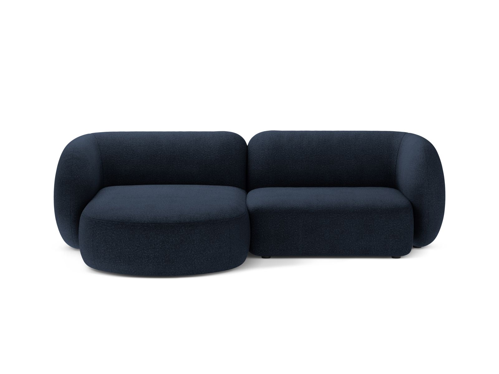 Boucle Modular Left Corner Sofa, "Kate", 2 Seats, 255x176x76