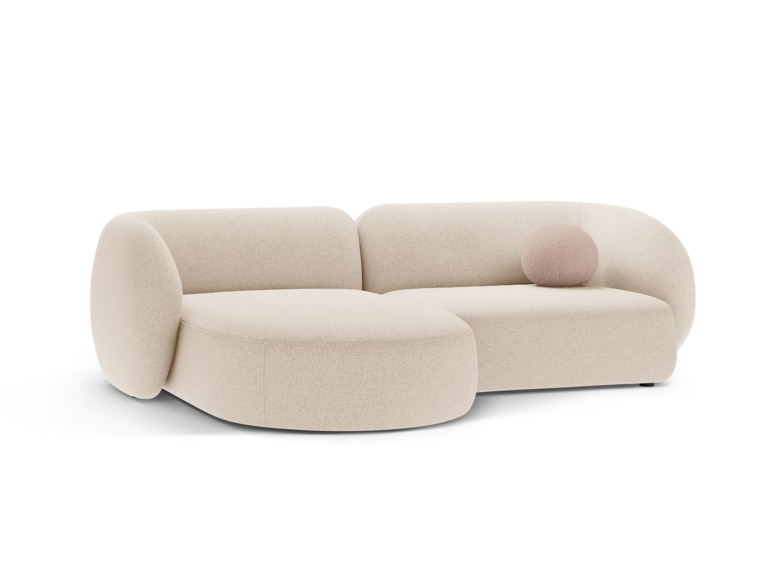 Modular Left Corner Sofa, "Kate", 2 Seats, 255x176x76