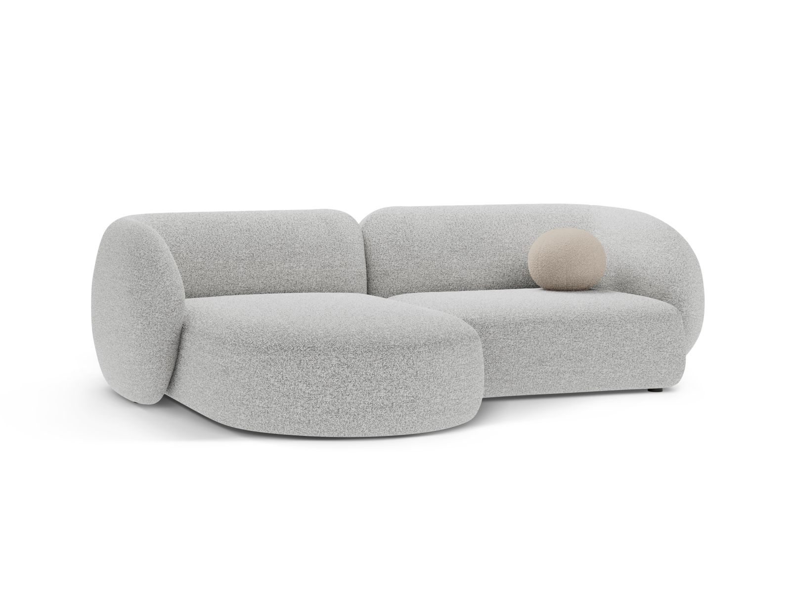 Modular Left Corner Sofa, "Kate", 2 Seats, 255x176x76