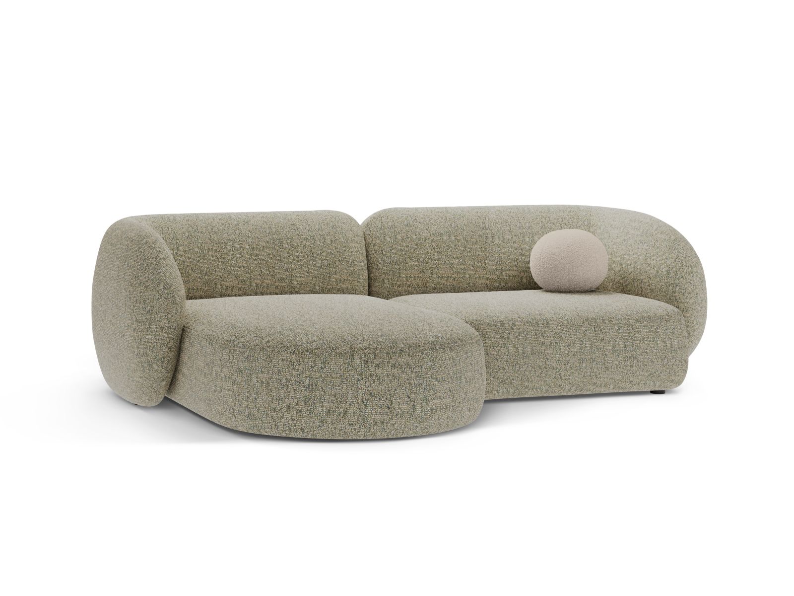 Modular Left Corner Sofa, "Kate", 2 Seats, 255x176x76
