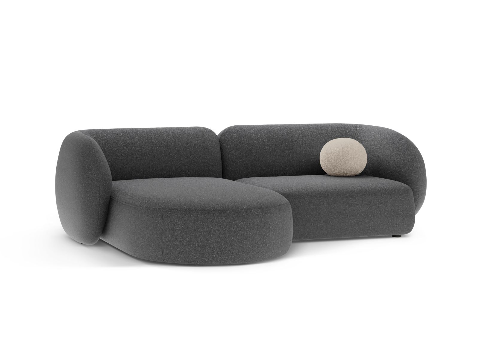 Modular Left Corner Sofa, "Kate", 2 Seats, 255x176x76
