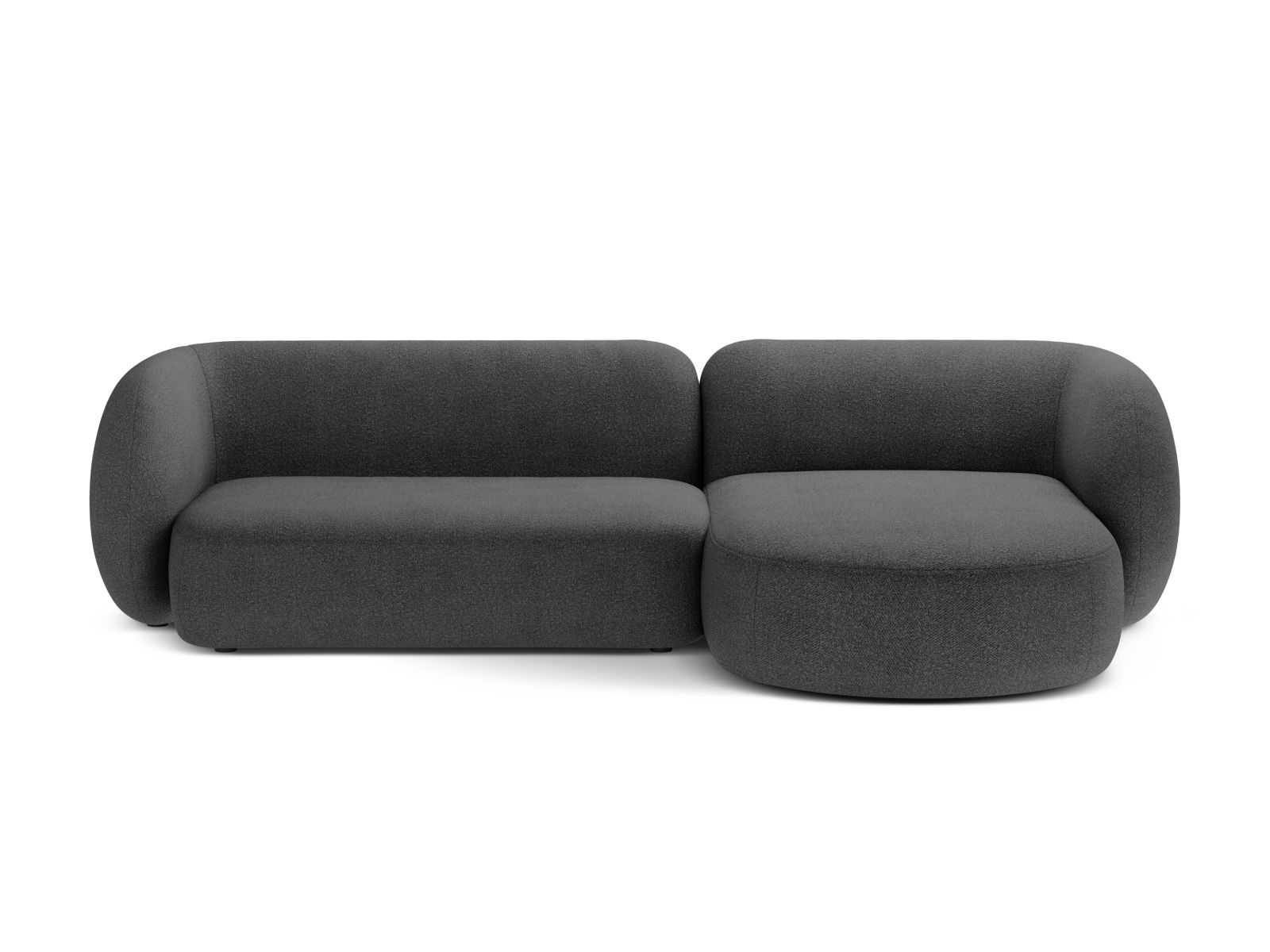 Boucle Modular Right Corner Sofa, "Kate", 3 Seats, 285x176x76