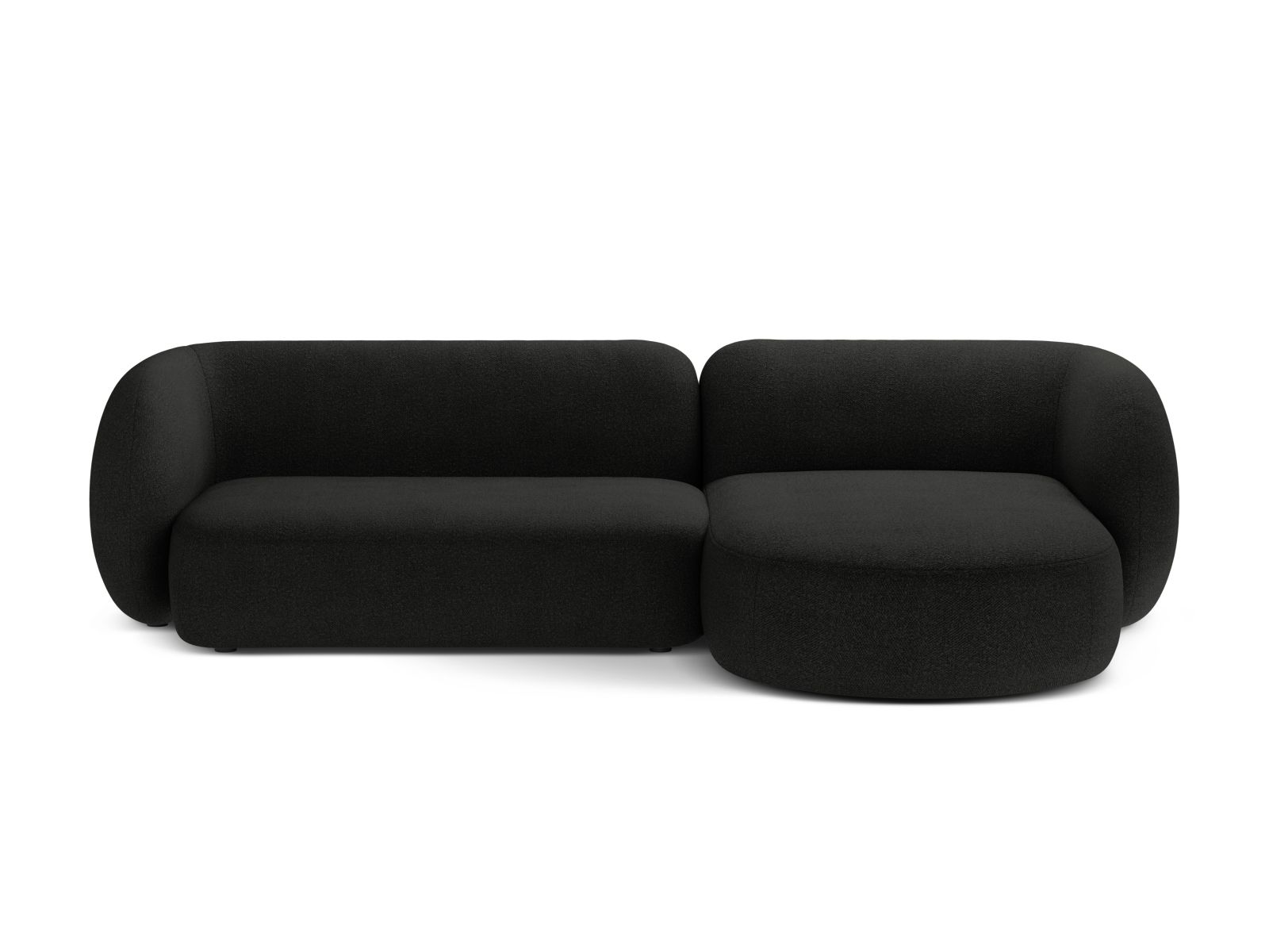 Boucle Modular Right Corner Sofa, "Kate", 3 Seats, 285x176x76