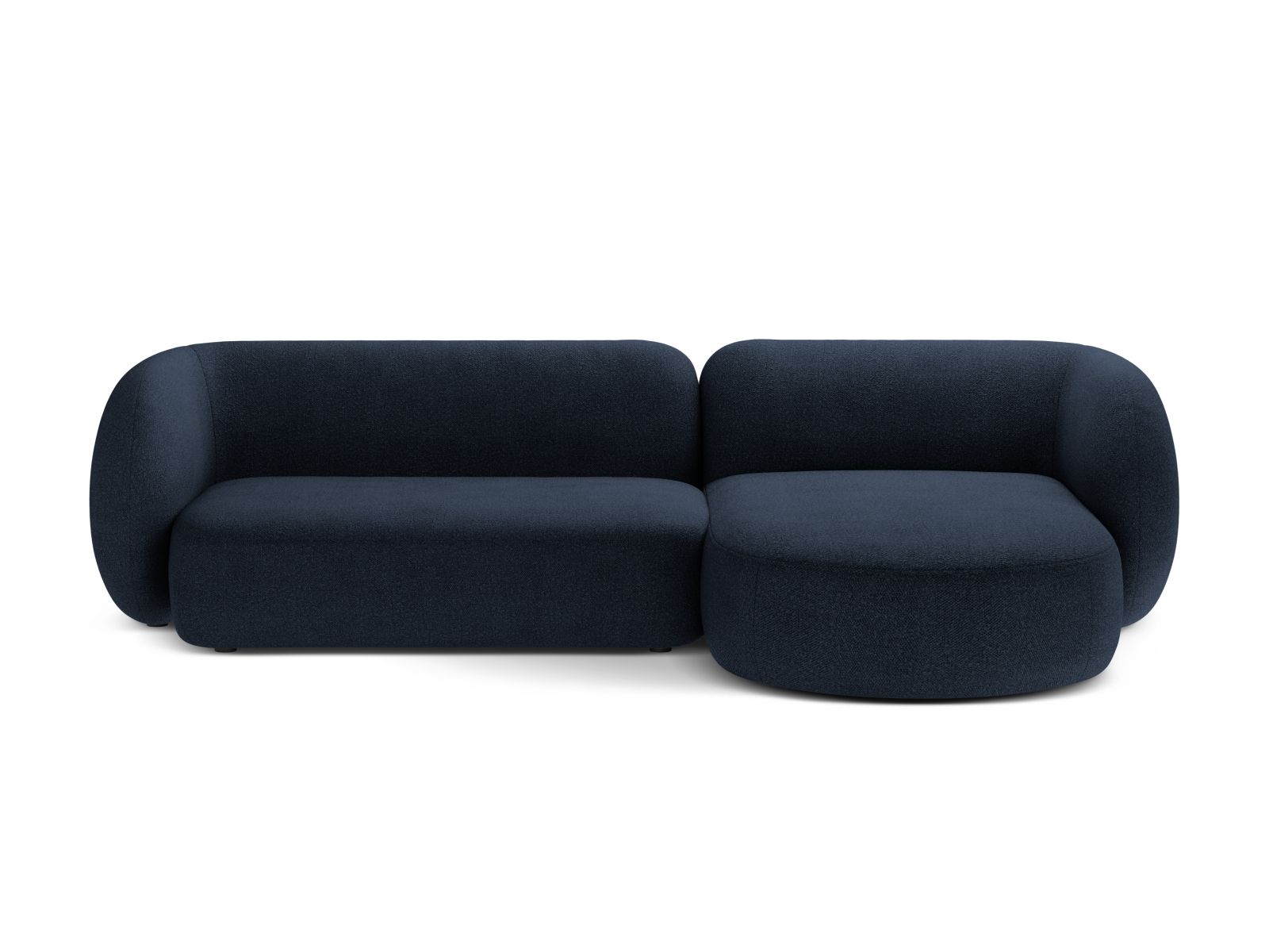 Boucle Modular Right Corner Sofa, "Kate", 3 Seats, 285x176x76