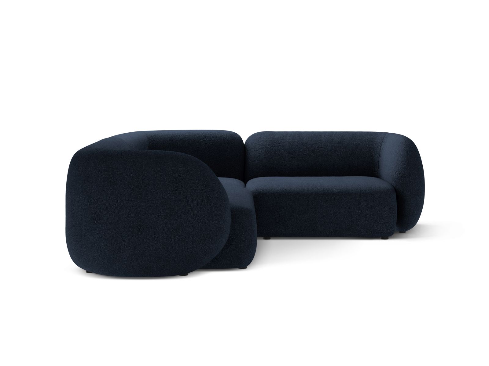 Boucle Modular Right Corner Sofa, "Kate", 4 Seats, 252x220x76