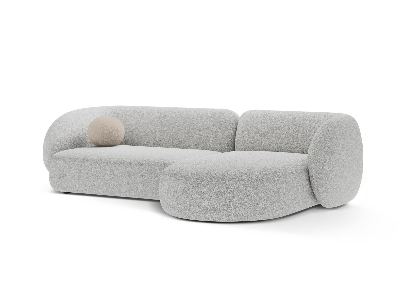 Modular Right Corner Sofa, "Kate", 3 Seats, 285x176x76